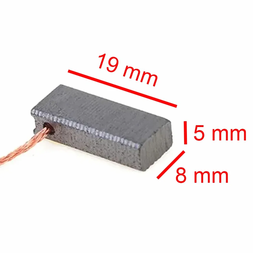 Brosses à charbon 5x8x19 mm pour Parkside PBH 1050 C3, Bosch GBH 2-24/2-26/2-28