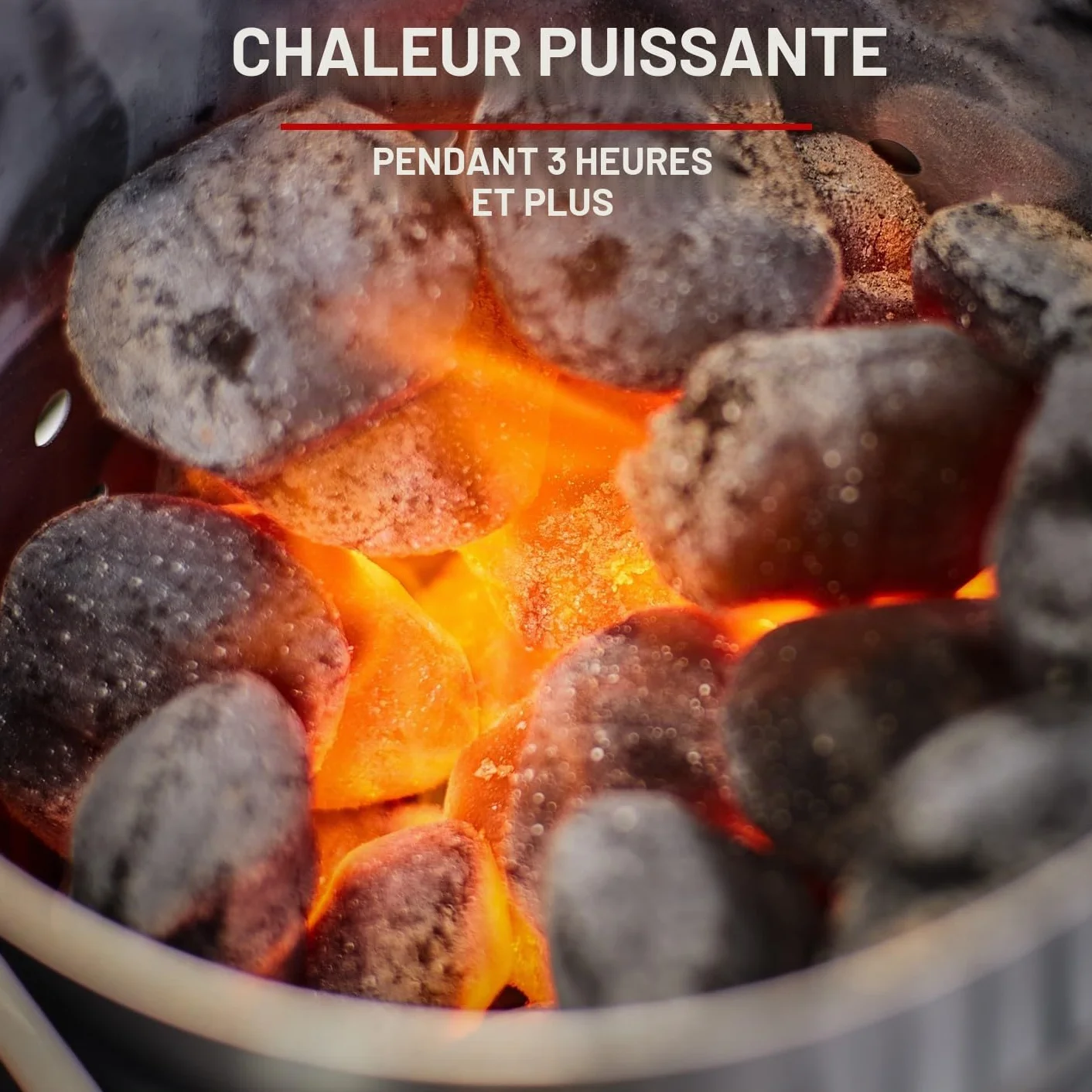 Weber Briquettes de Charbon de Bois Naturel pour Barbecue, Allumage Rapide 20 Min, Longue Combustion 3 Heures, 4 kg