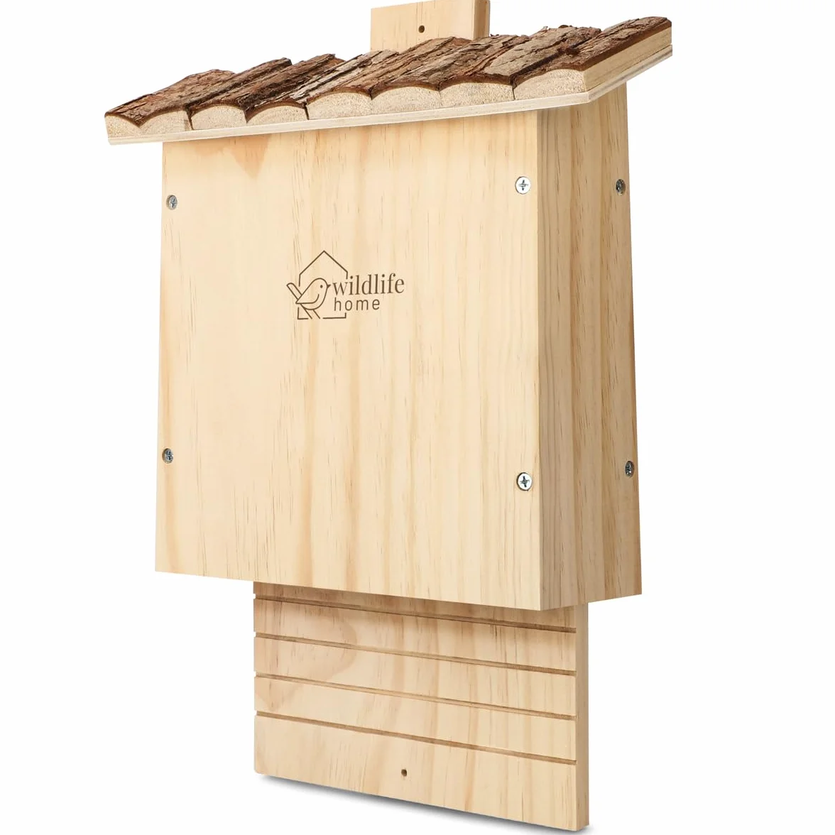 Grande cage à chauve-souris lourde avec toit en écorce de NABU – Maison de chauve-souris résistant aux intempéries