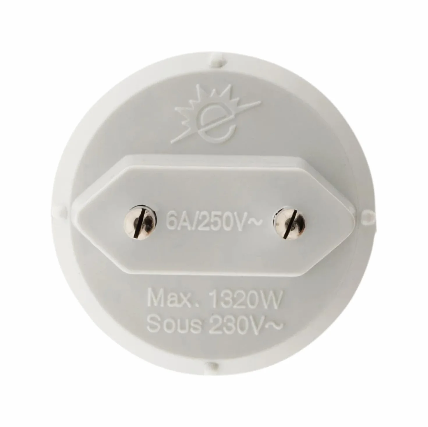 Adaptateur Secteur Type C Mâle 6A vers Femelle 16A 1320W Transformateur Électrique Blanc