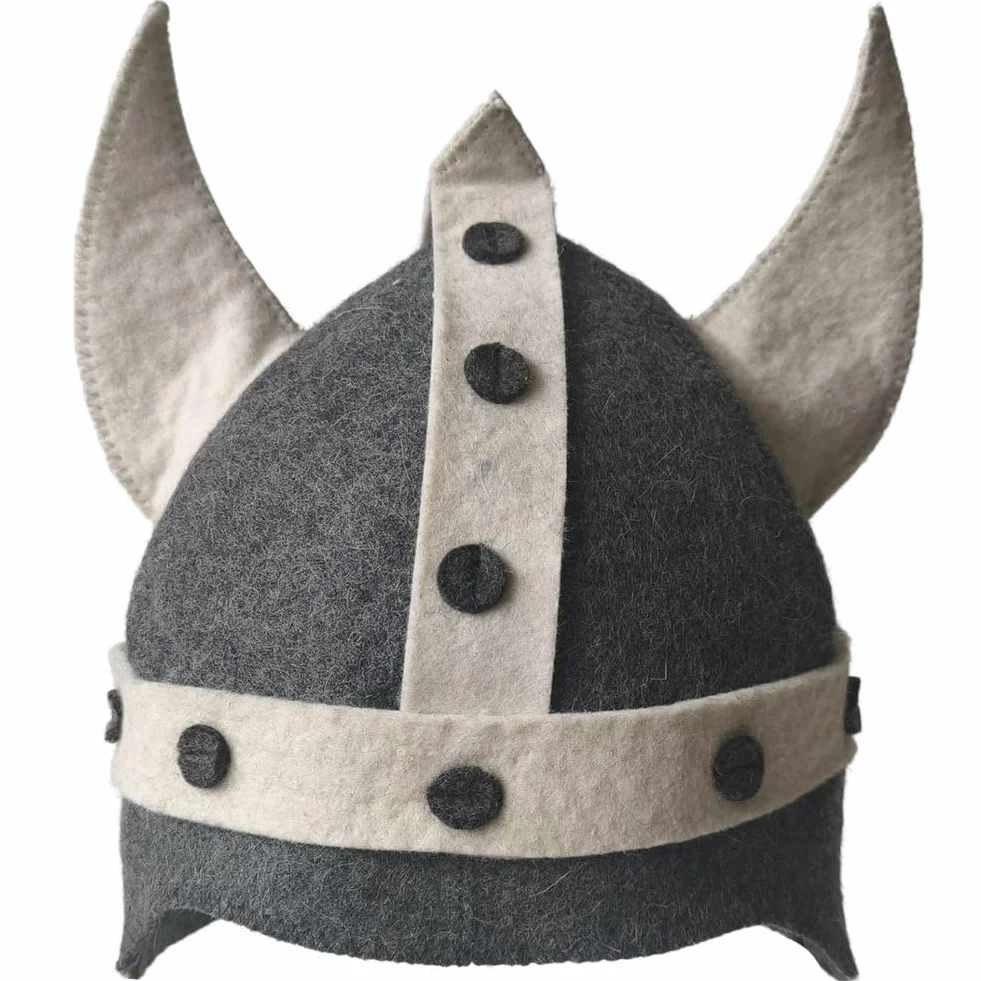 Chapeau De Sauna Viking en Feutre De Laine pour Sauna Finlandais, Hammam