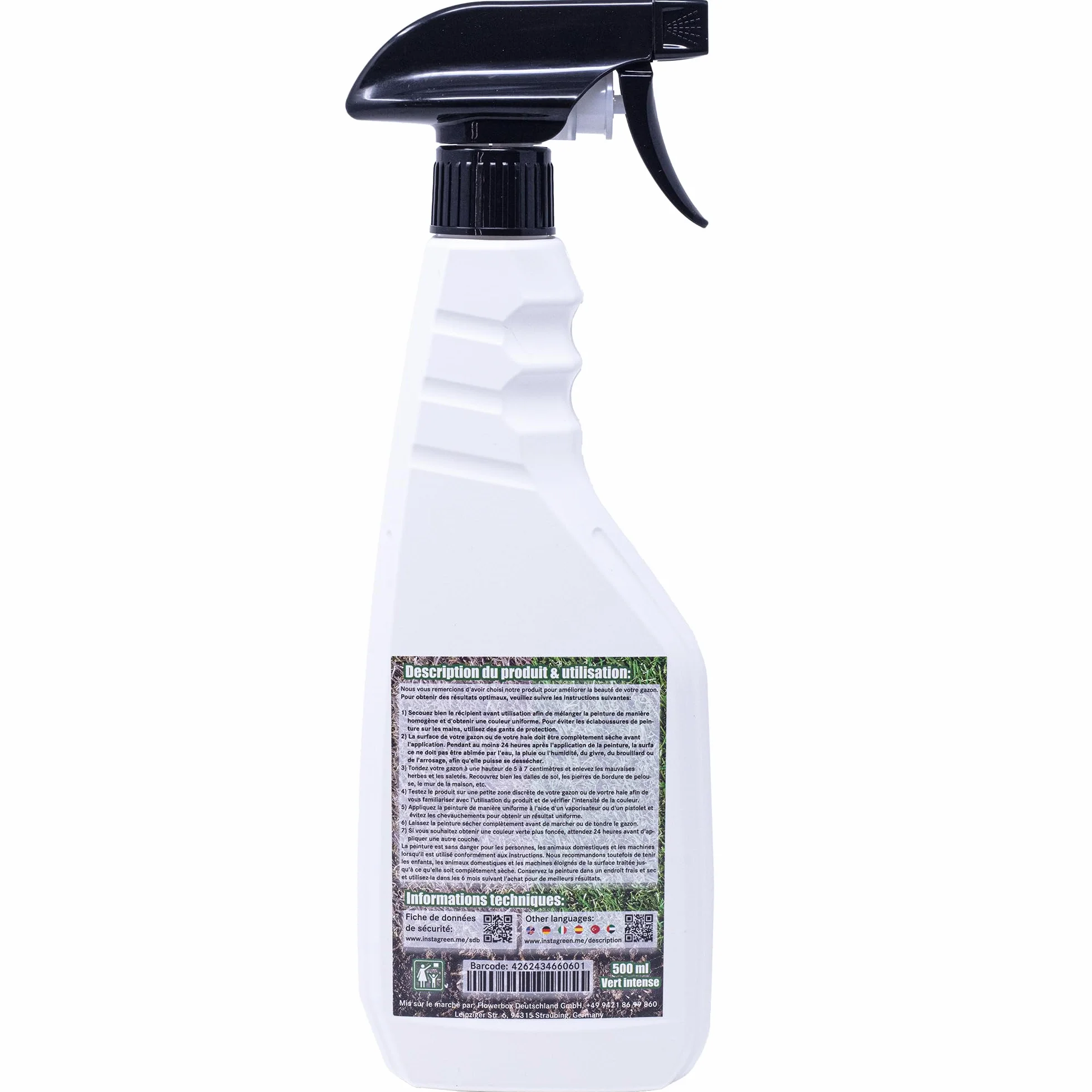 Peinture pour haies et gazon 500ml vaporisateur biodégradable