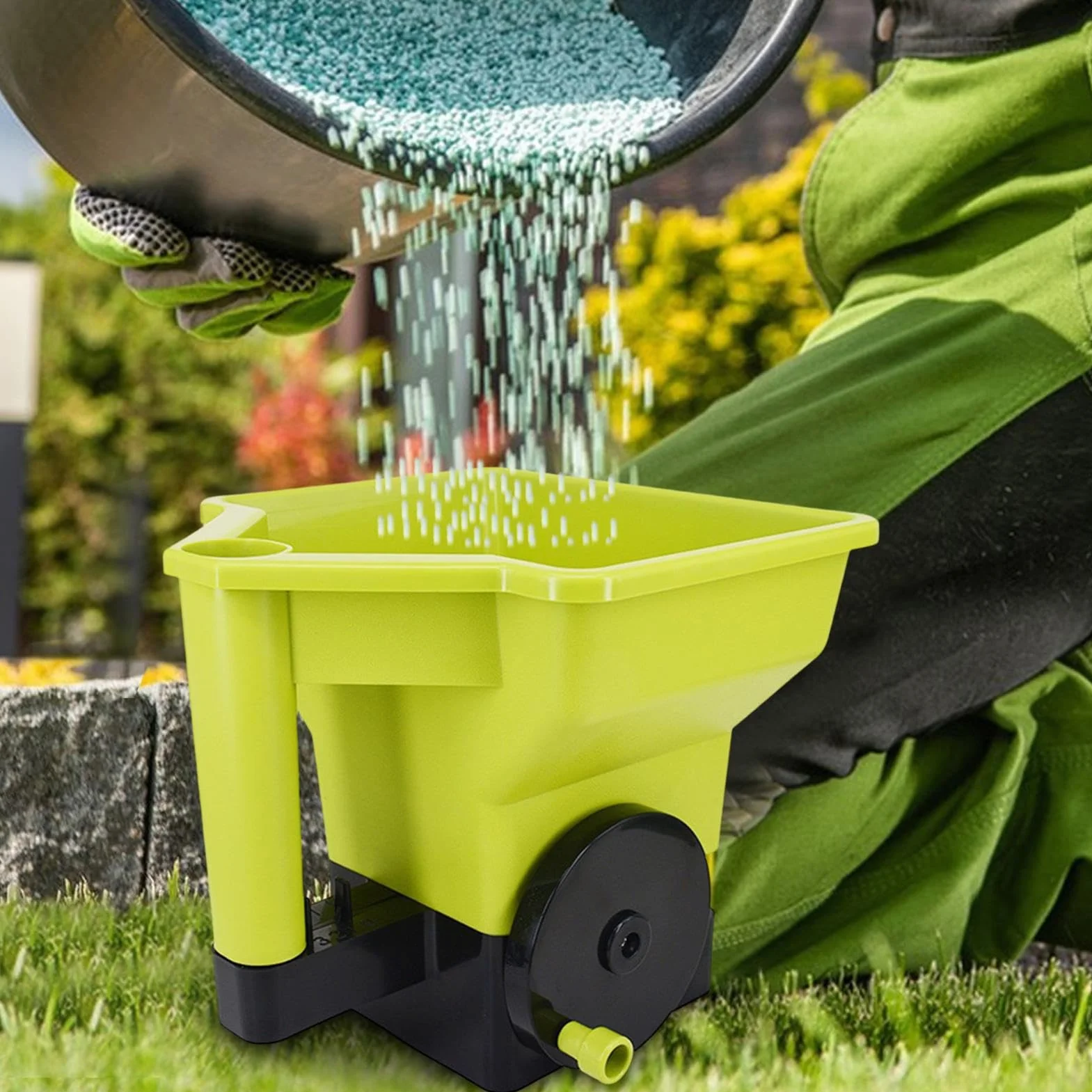 Épandeur d'engrais | Shaker Ergonomique portatif pour semoir de pelouse Manuel pour Jardin, Cour, Fonte, Trottoir, Route