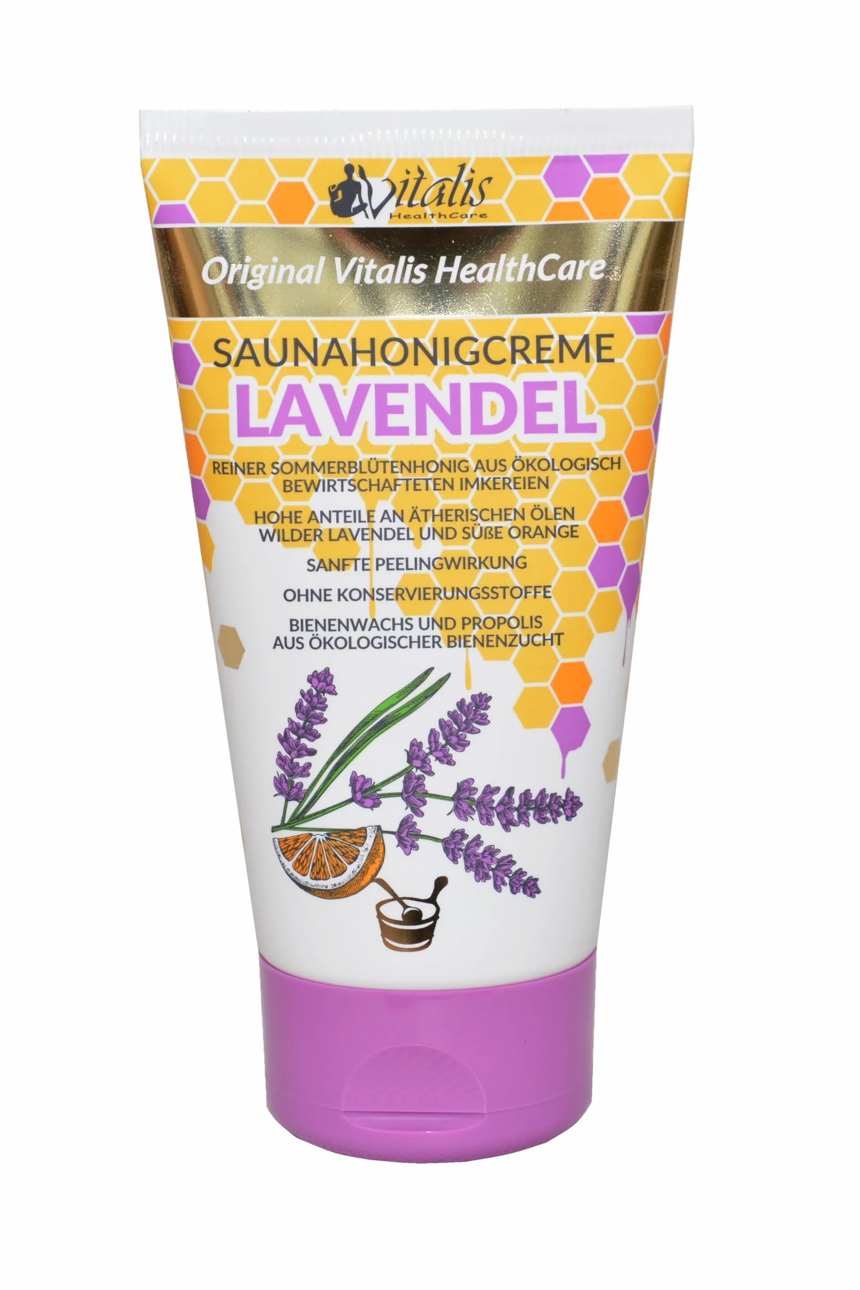 HAF® Vitalis Crème de miel pour sauna Lavande 150 g Accessoire sauna 100 % naturelle