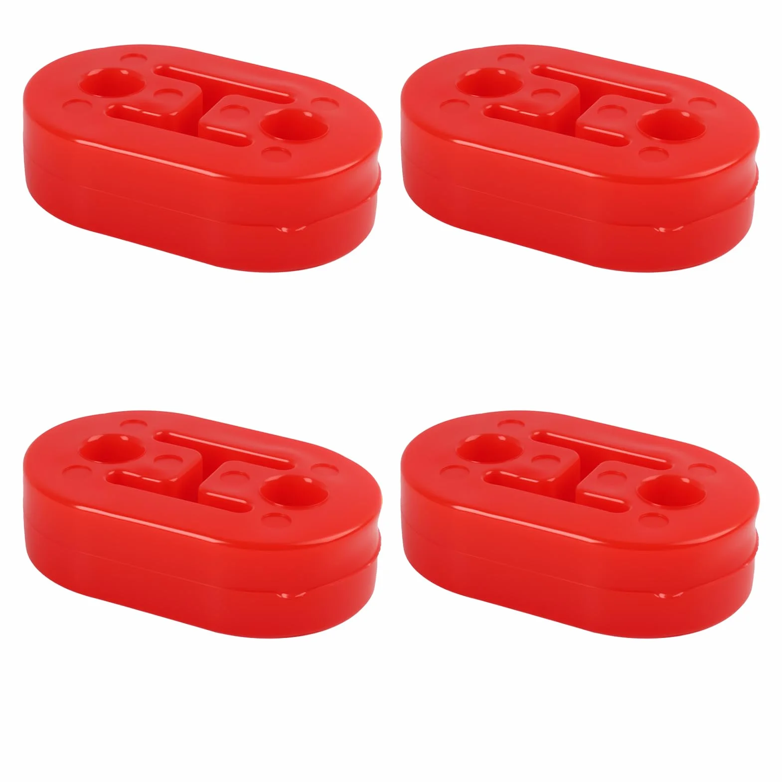 4 Pièces Cintre Support D'échappement de Voiture 2 Trous, Supports Universels en Caoutchouc 12 mm