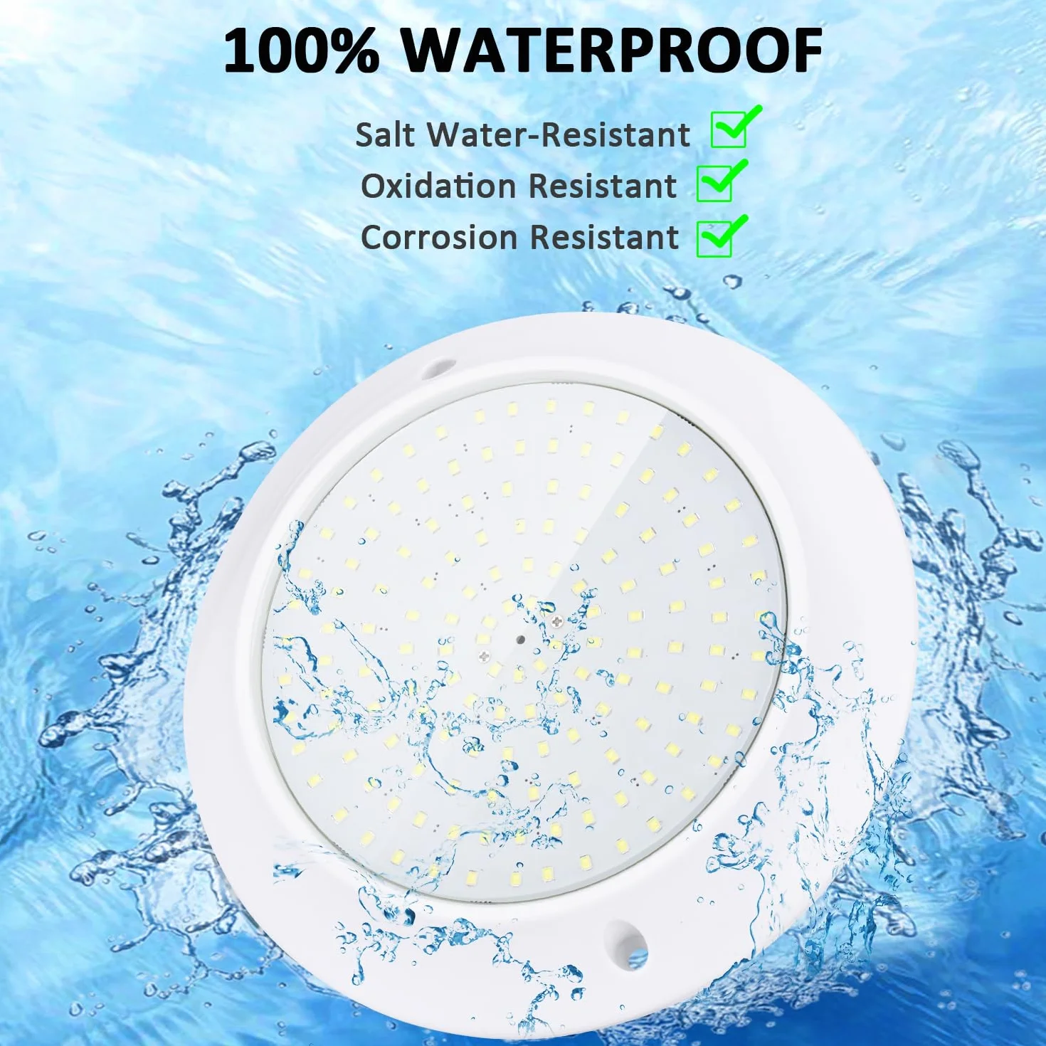 LED Projecteur de Piscine Par56 20W 6000K IP68 Ultra-Plat AC/DC 12V