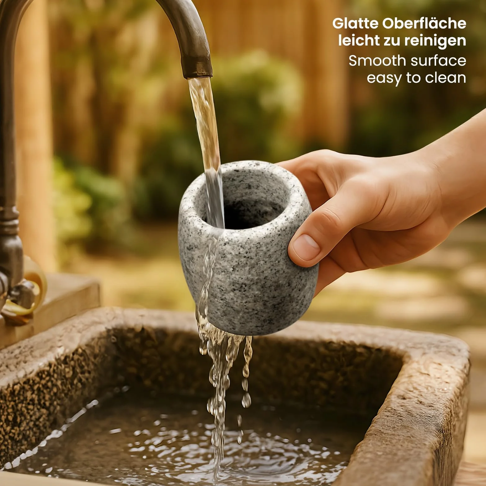 Siegvoll Bol d'évaporation granit 6,5x6,5 cm pour sauna cristaux menthol huiles