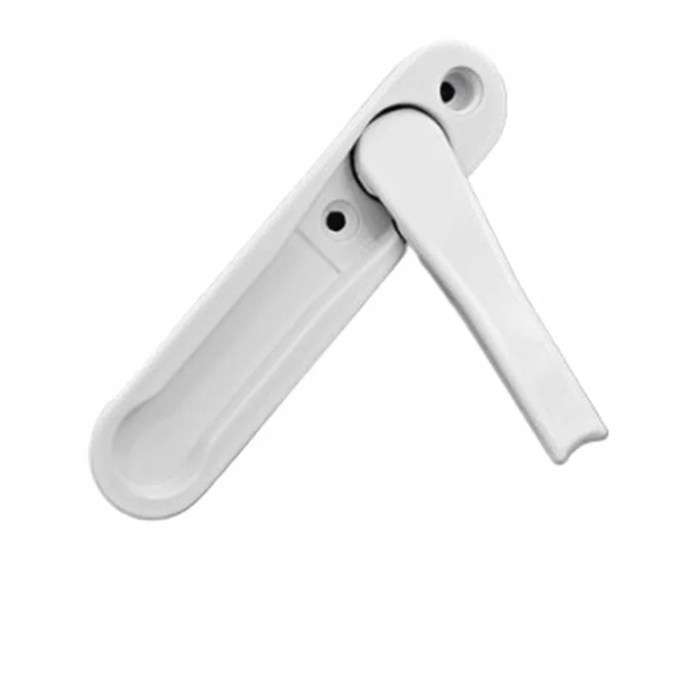 Poignée de fenêtre verrouillable en alliage de zinc blanc/noir avec vis en acier inoxydable