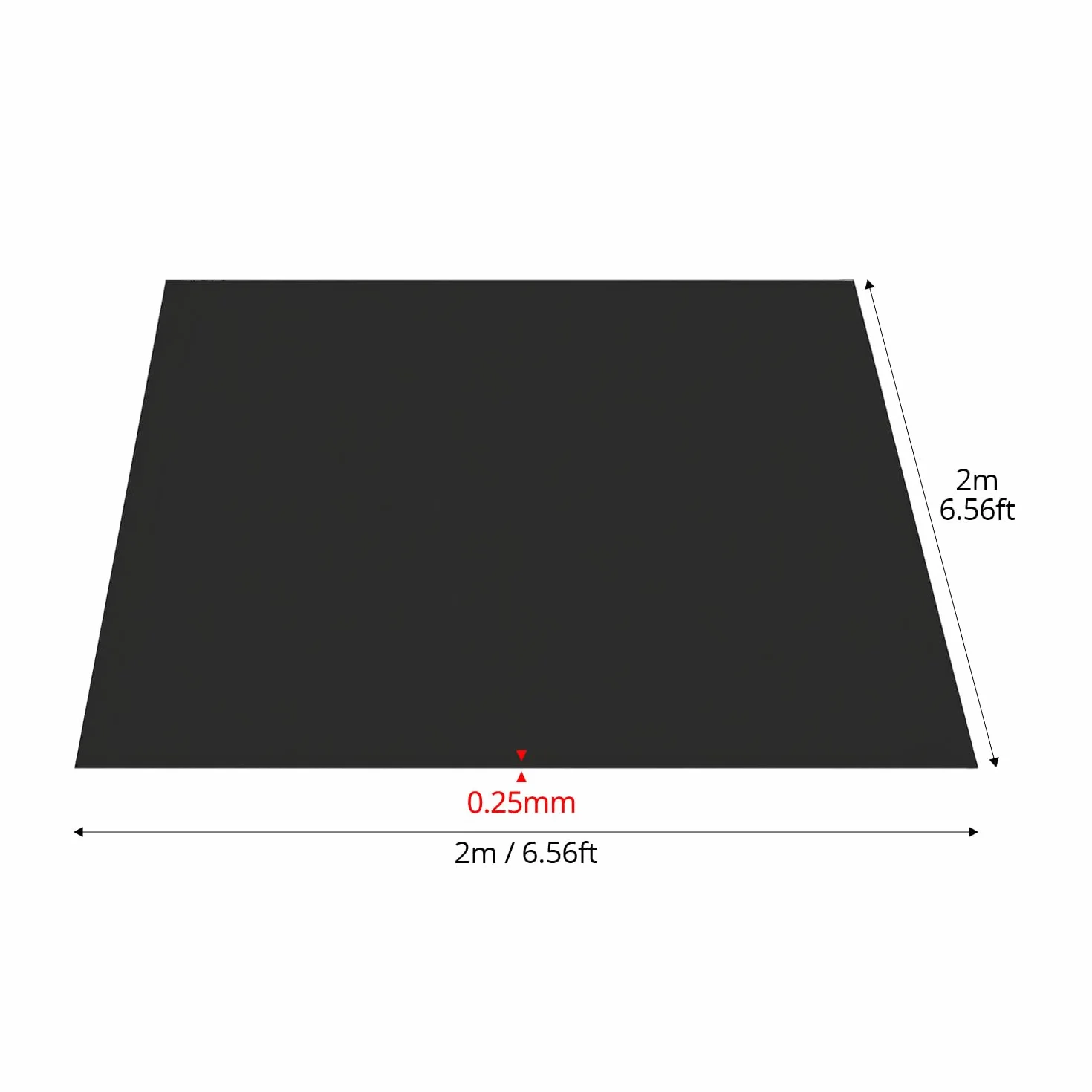 QWORK Bâche de Bassin en PVC 2 m x 2 m Noire PEHD pour Étang