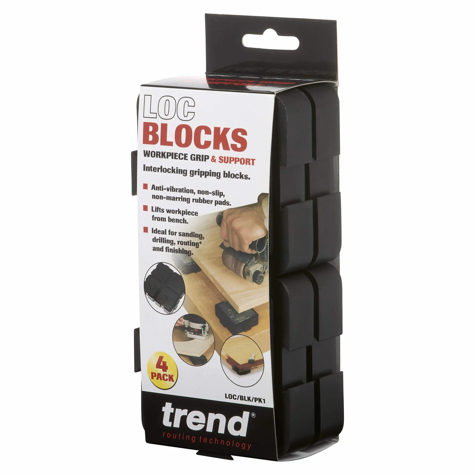 Trend Blocs de Serrage Emboîtables Pack de 4 Antidérapant