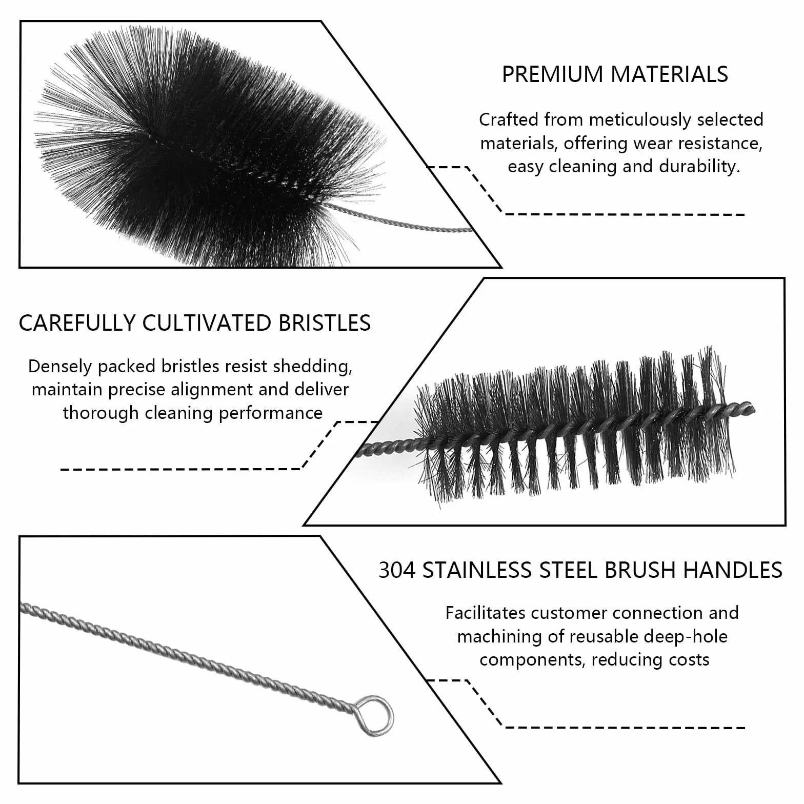 Kit Ramonage Poêle Pellet 2 Pièces, Brosse Flexible 2m Nettoyage Conduits Cheminée Chaudière