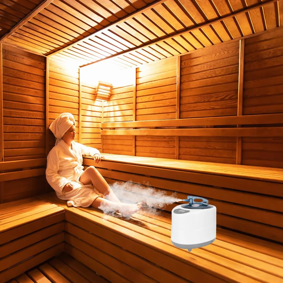 Générateur de Vapeur Portatif en Acier Inoxydable avec Télécommande Tactile pour Sauna