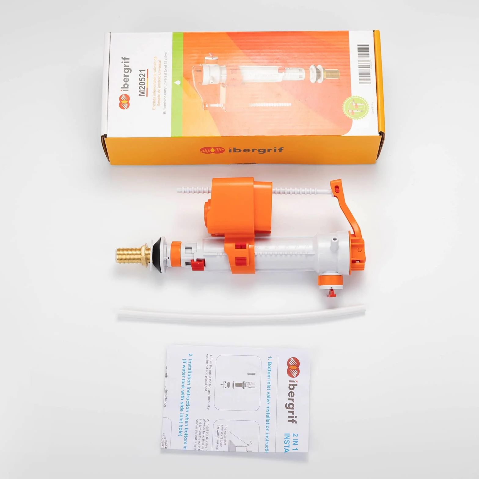 Ibergrif M20521 G3/8 pouce Flotteur Chasse d'eau WC Mécanisme Entrée d'eau Bas/Côté