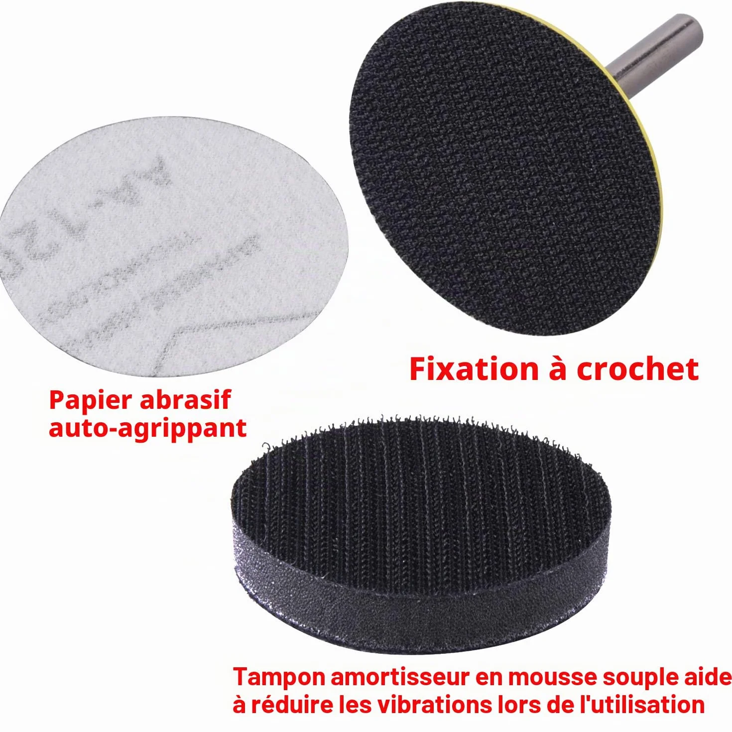 SIQUK 200 Pièces Disques de Ponçage 50mm Abrasifs Grain 80-3000 pour Meulage