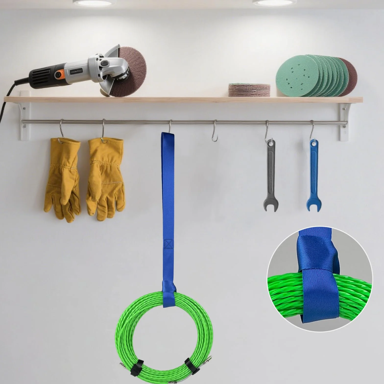 Aiguille Electricien 30m 4mm Tire Câble Électrique avec 2 Ressorts de Guidage