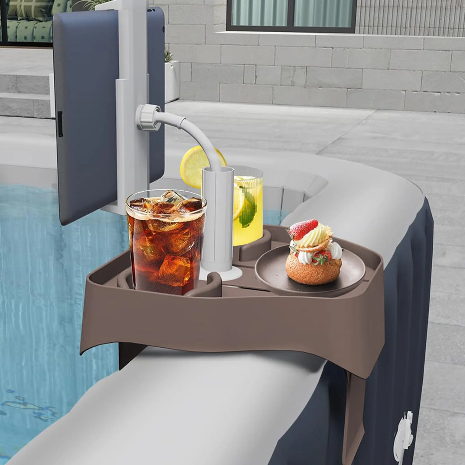 Caddy Spa réglable Plateau de Table d'appoint pour Baignoire 5,9-9,8 Pouces