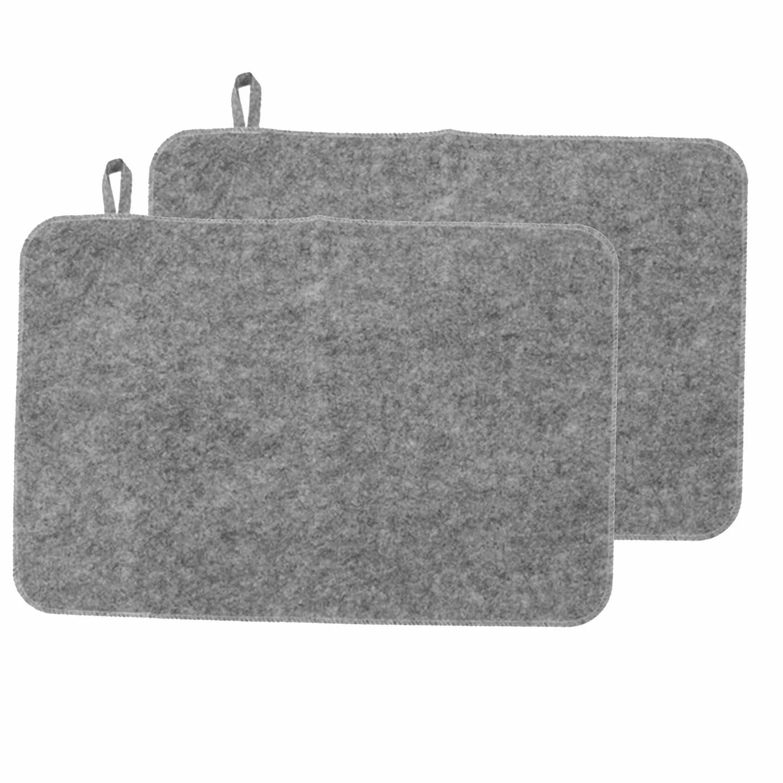 Lot de 2 tapis de sauna en feutre absorbant et isolant 50 x 33 cm