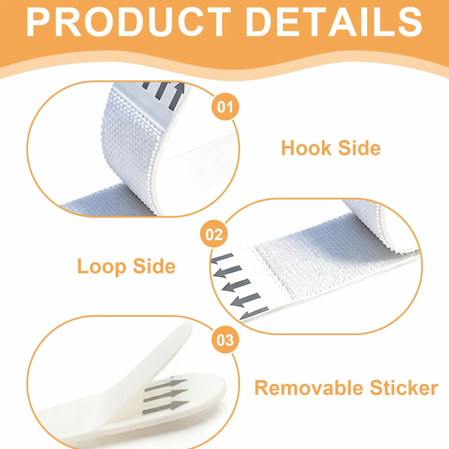 Languettes Accroche Tableaux, Fixation Sans Clou, Bandes Adhésives Double Face Amovibles, Retrait Propre