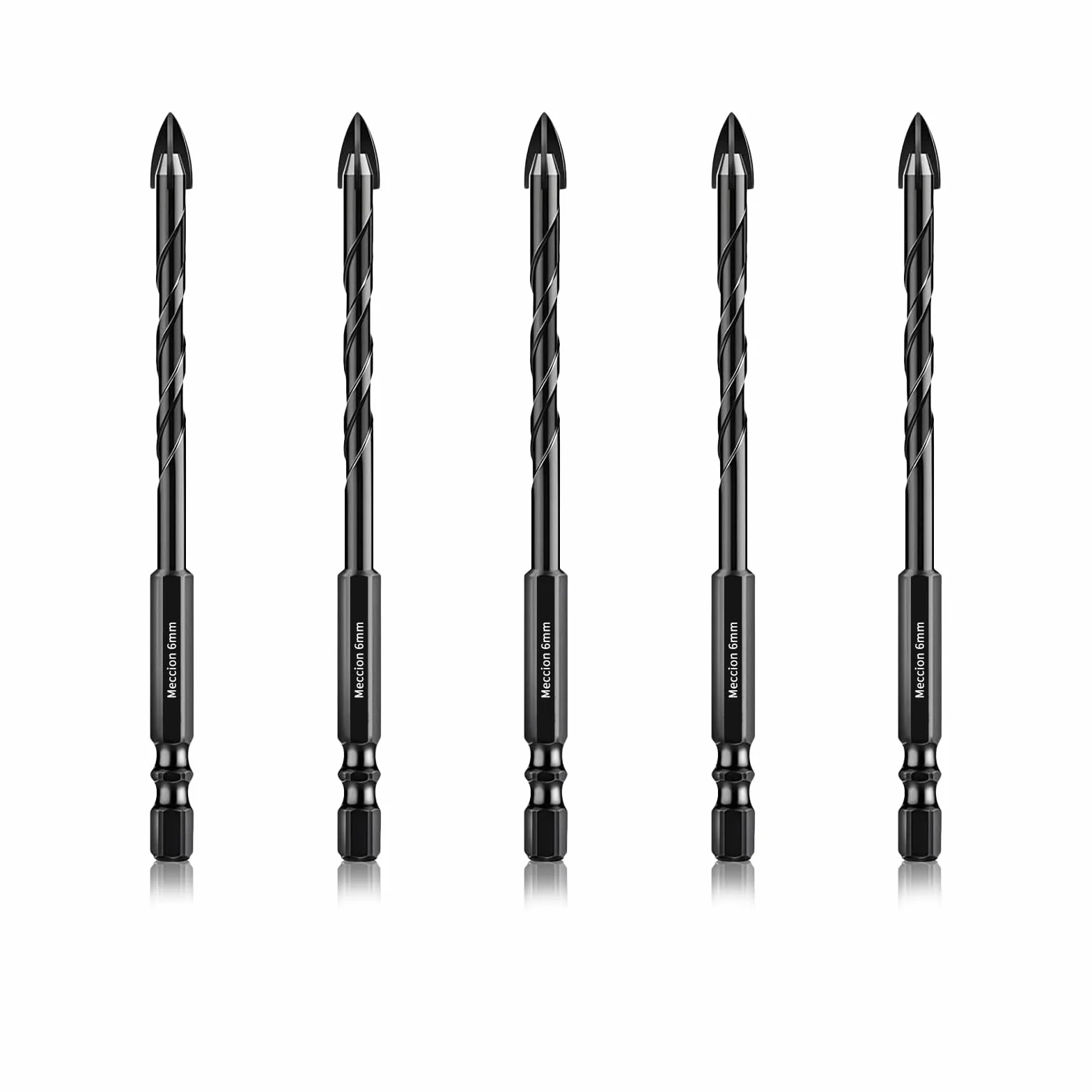 Forets Carrelage Carbure Tungstène 6mm 5Pcs Croix