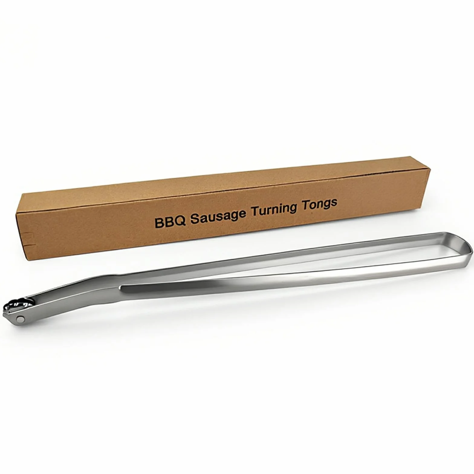 Pince à Barbecue avec molette Longue pour saucisses - Viande - BBQ Sausage Turning Tongs for Cooking - Pince rotative à Saucisse - Pince à Griller en métal - Pince de Cuisine en Acier