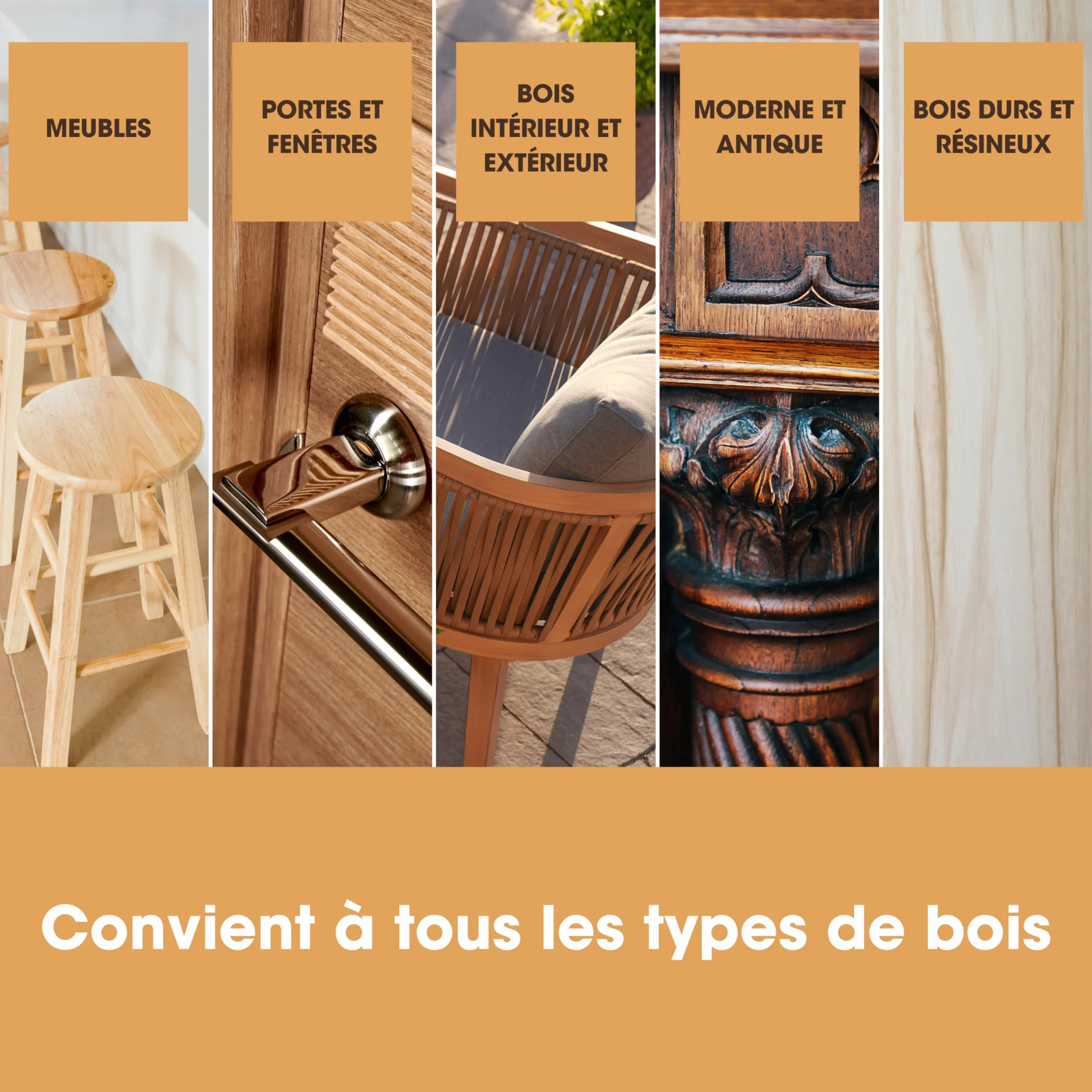 Teinte à Bois Furniture Clinic Chêne foncé Séchage Rapide Haute Concentration Base d'Eau 250ml