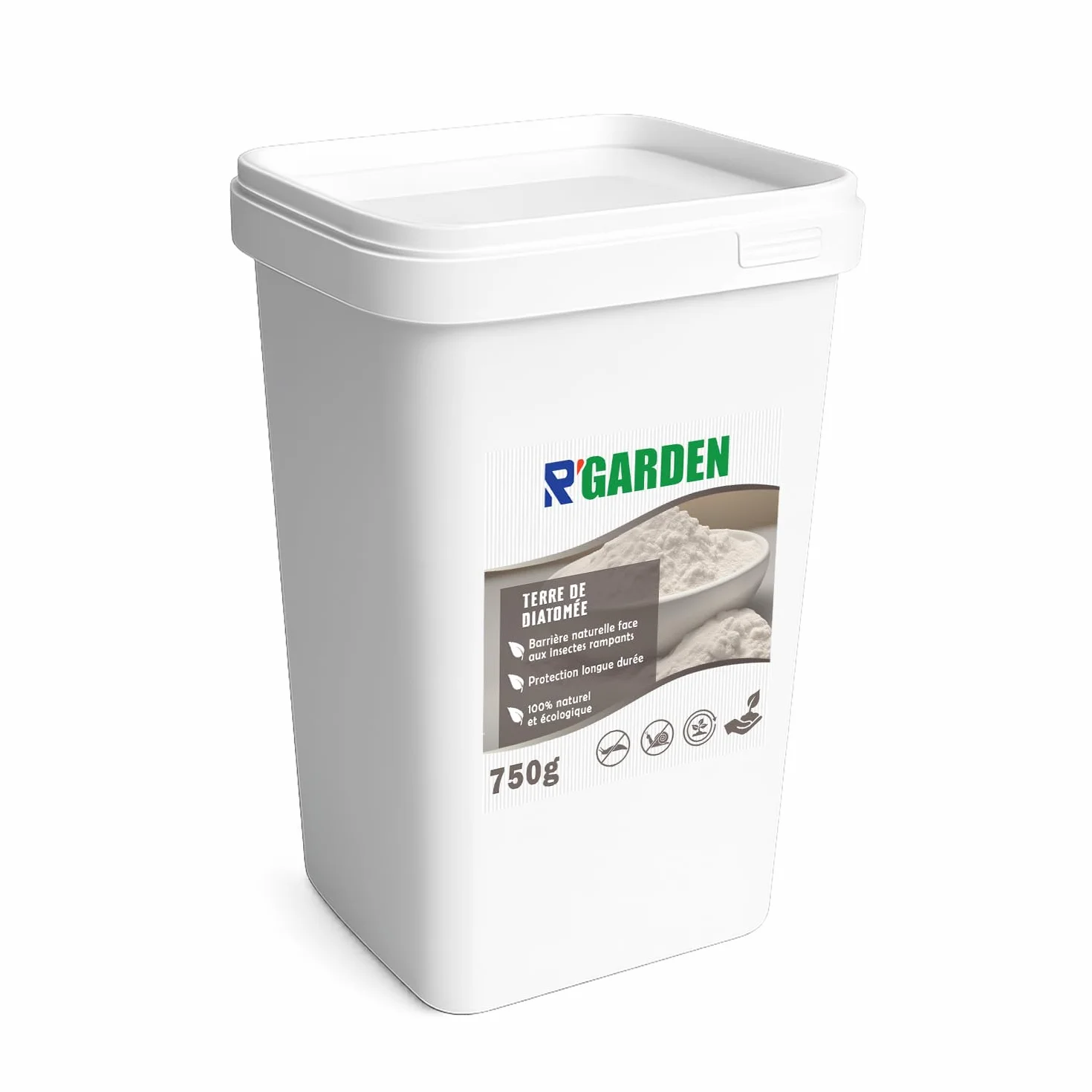 Terre de Diatomée - R'Garden | Multifonctionnelle, Qualité Premium | Seau (750G)