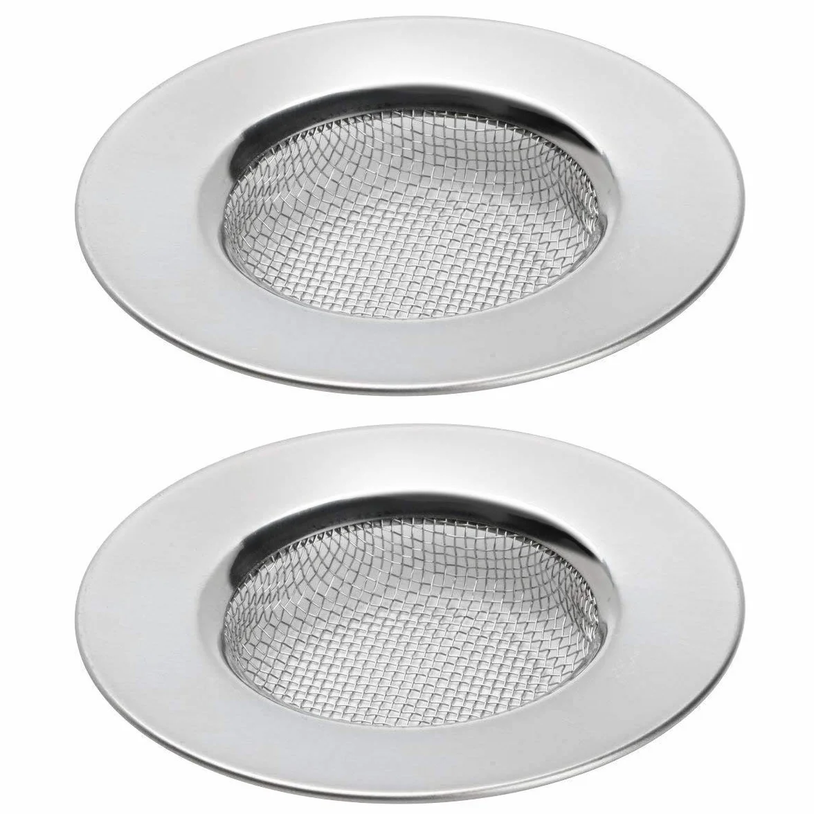 TRIXES Lot de 2 passoires d'évier acier inoxydable 7,6 cm