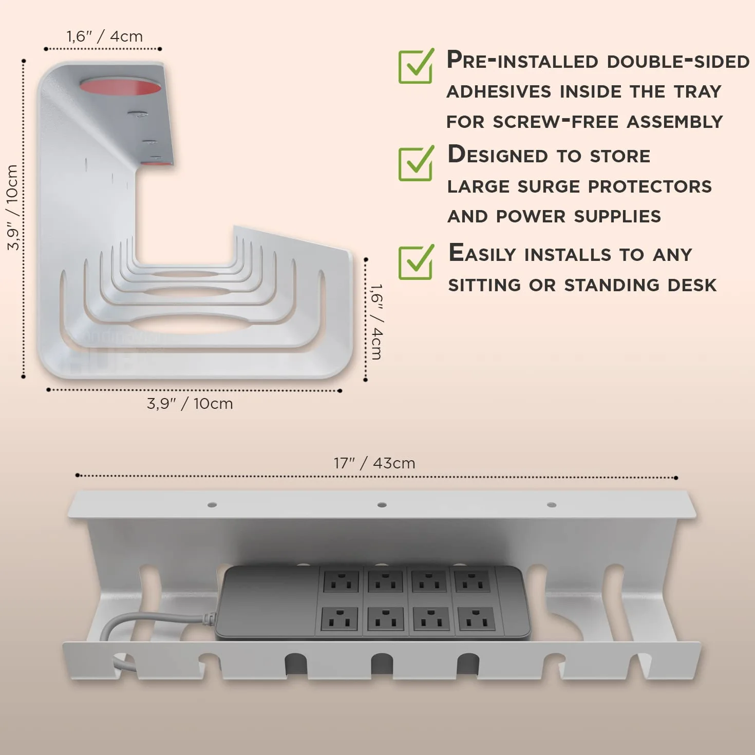 Scanfield Cache Cable, Set x 2 Range Cable, Goulotte Passe Cable, Boite Cache Cable, Cable Management PC