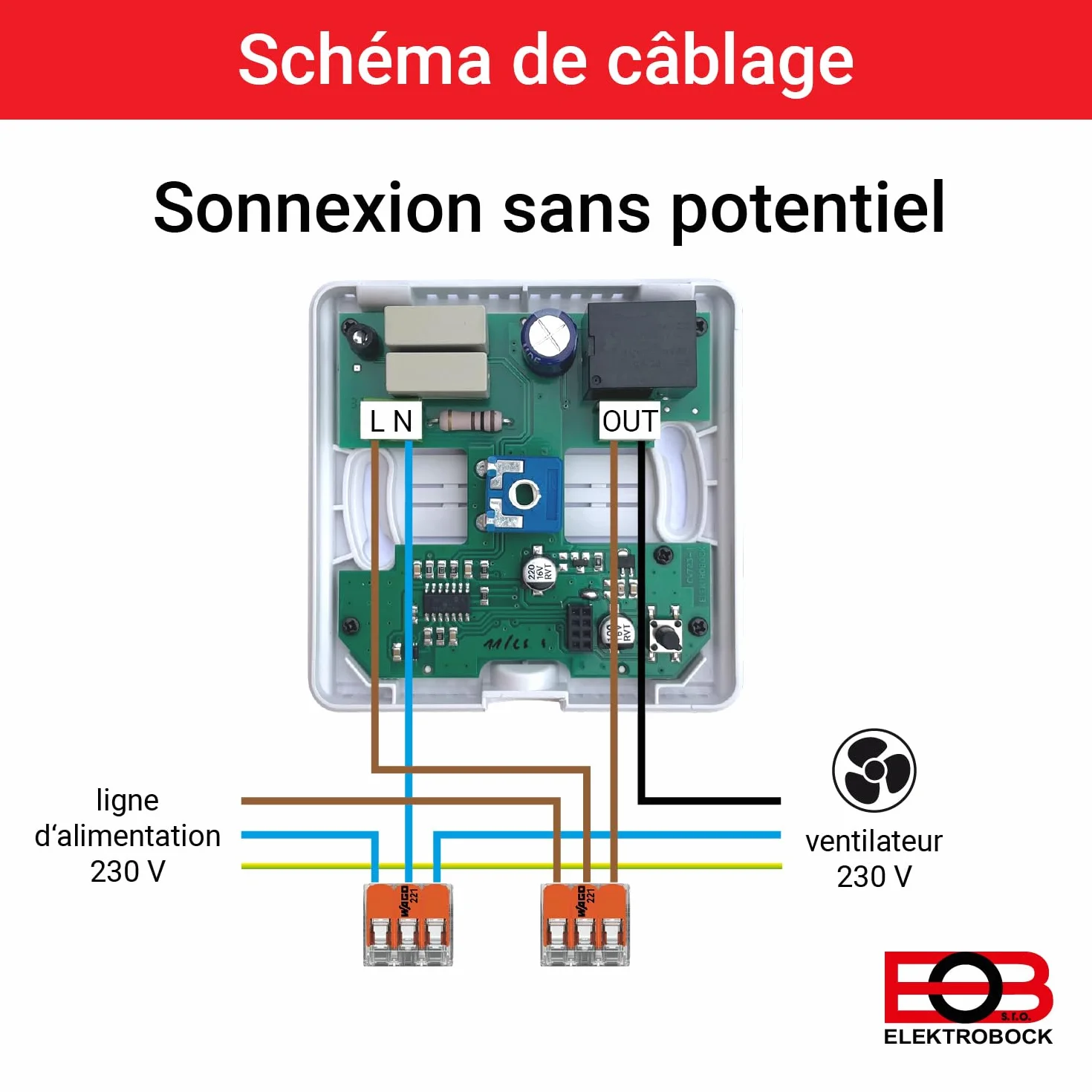 ELEKTROBOCK SN130 sonde d'humidité commande automatique ventilateurs salle de bain