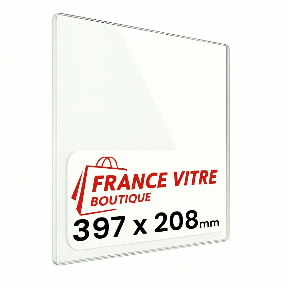Invicta Samara 397 x 208 x 4 mm Vitre d'Insert pour Cheminée et Poêle à Bois Verre Haute Température 800°C