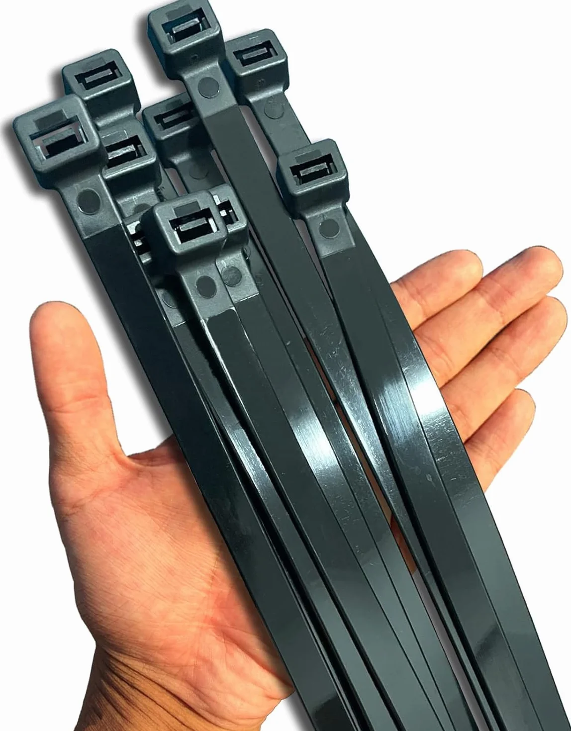 Collier de Serrage Plastique 650mm Noir 40 Pièces Rilsan 12mm Serflex Attache Câble Résistant UV Extérieur