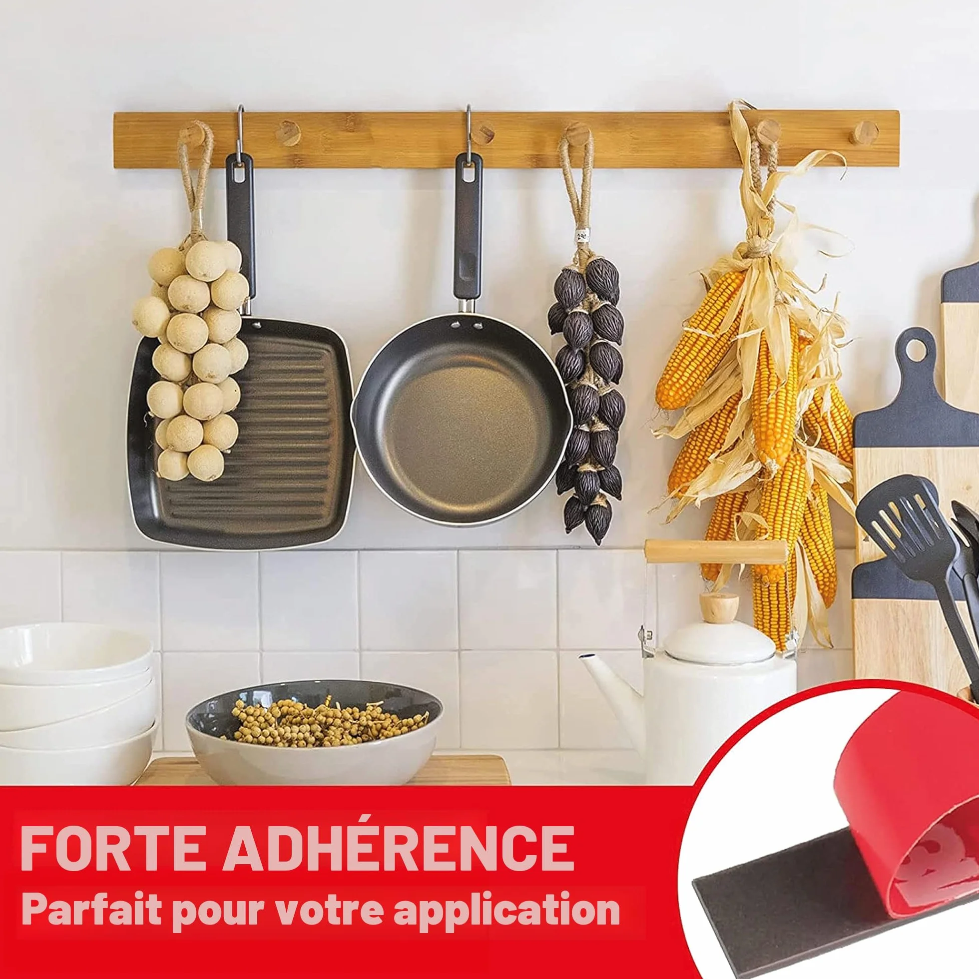 3M VHB Ruban adhésif double face extra fort en mousse acrylique résistant à l'eau et hautes températures 5 mm x 3 m