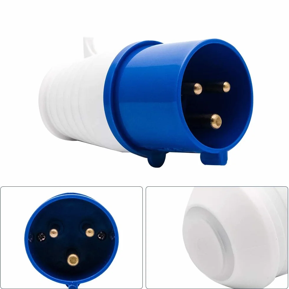 Prise 32A monophasé étanche 3 broches 220-250V connecteur industriel camping européenne