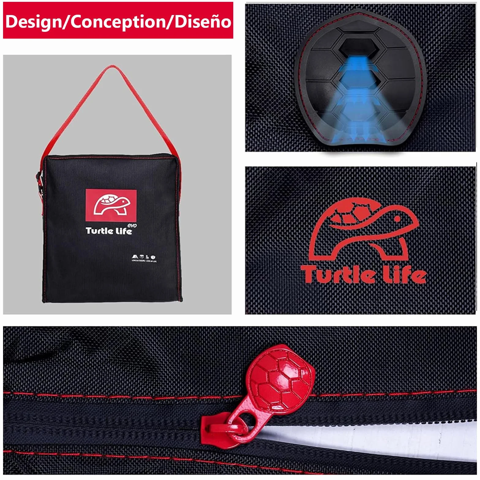 Turtle Life Housse de Chaise de Jardin Imperméable 79x94x76cm