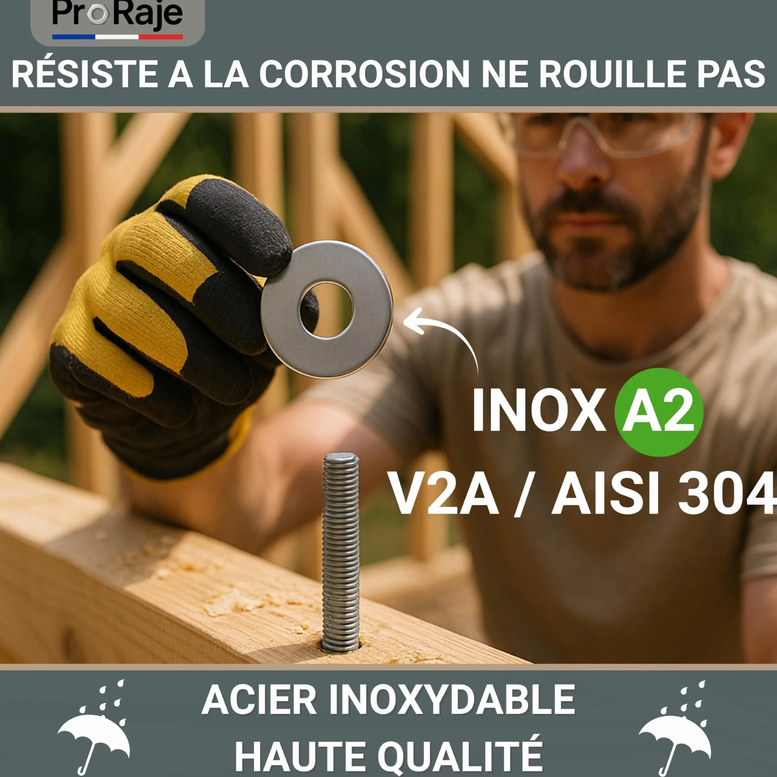 Rondelles INOX plate M6 x 18 mm A2 AISI 304 lot de 20 pièces