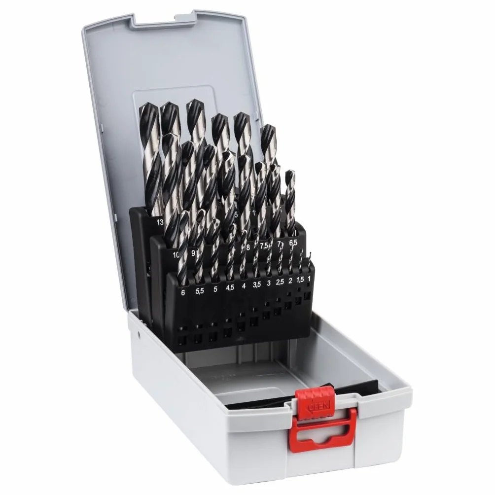 Bosch Professional Ensemble de 25 forets hélicoïdaux HSS PointTeQ pour métal ProBox