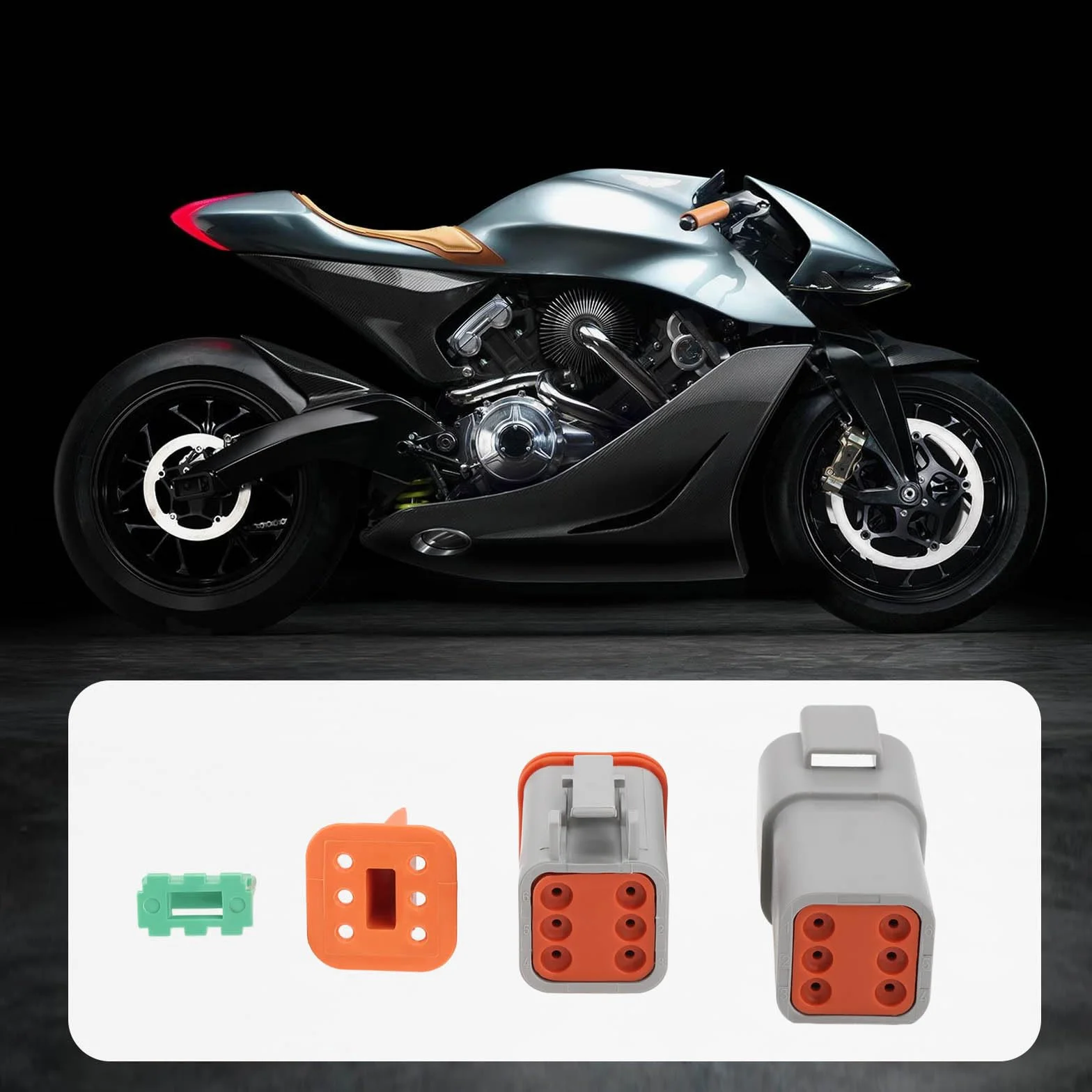 Kit de Connecteurs électriques étanches 6 Broches DT04-6P DT06-6S Compatible Deutsch DT Série