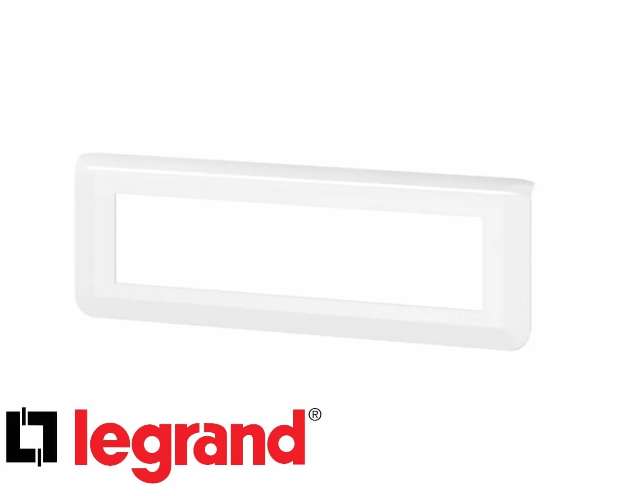 Legrand Mosaic 078818L Plaque de Finition Horizontale 8 Module Blanc