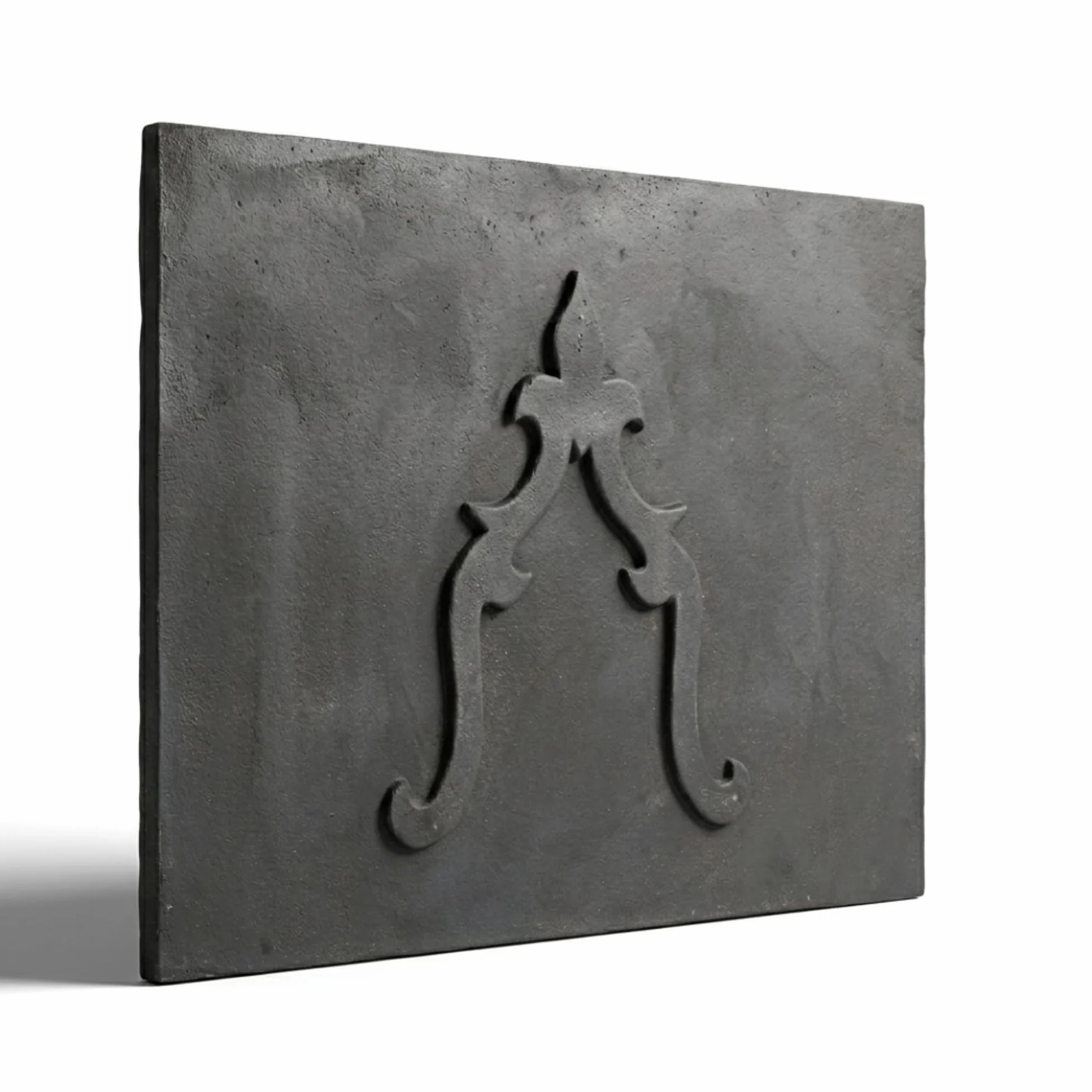 Plaque décorée Lys en Fonte pour revêtement de cheminée 80 x 60 cm Èp. 1,2 cm