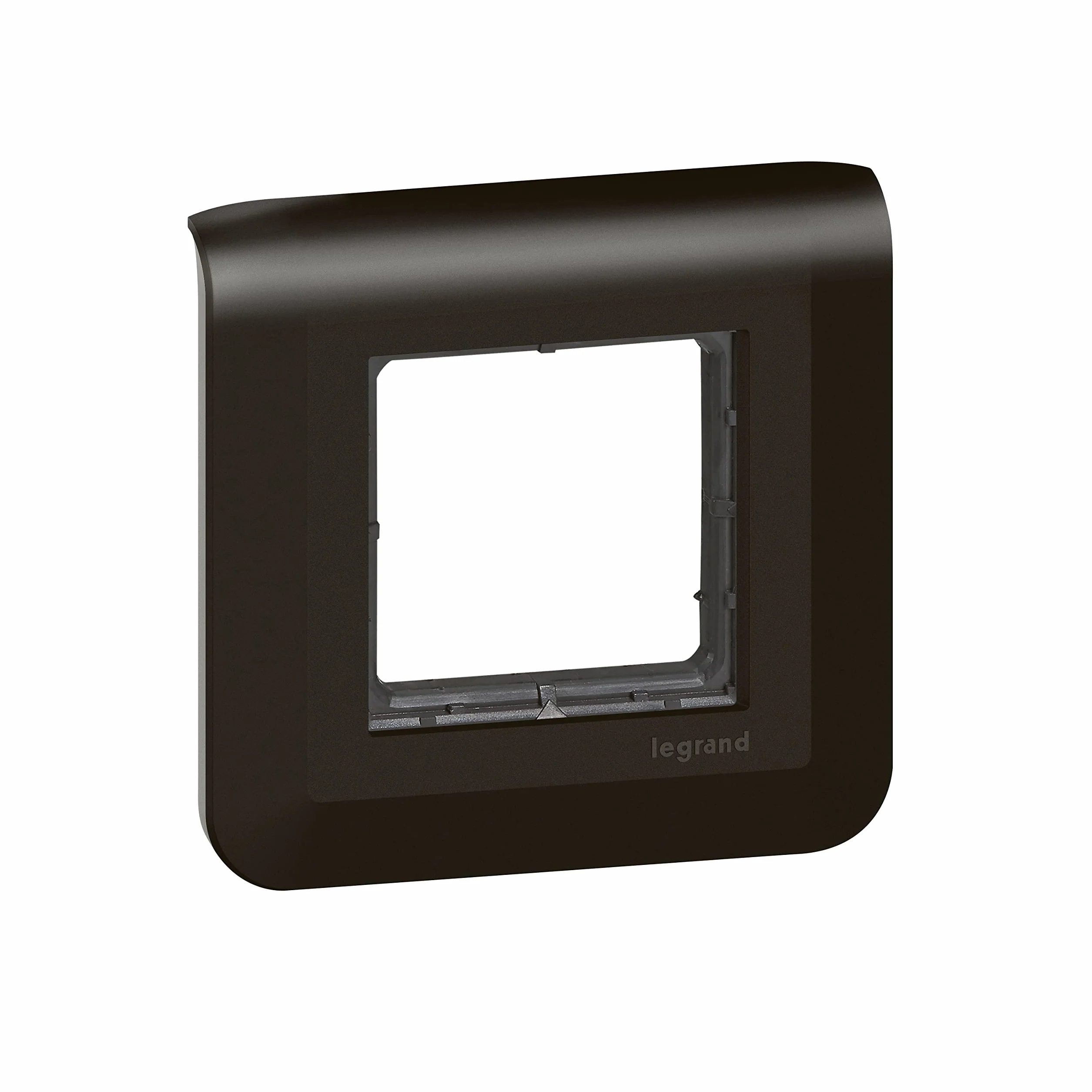 Legrand Plaque Avec Support Mosaic Noir Mat Fixation À Vis Compatible Mécanismes Mosaic