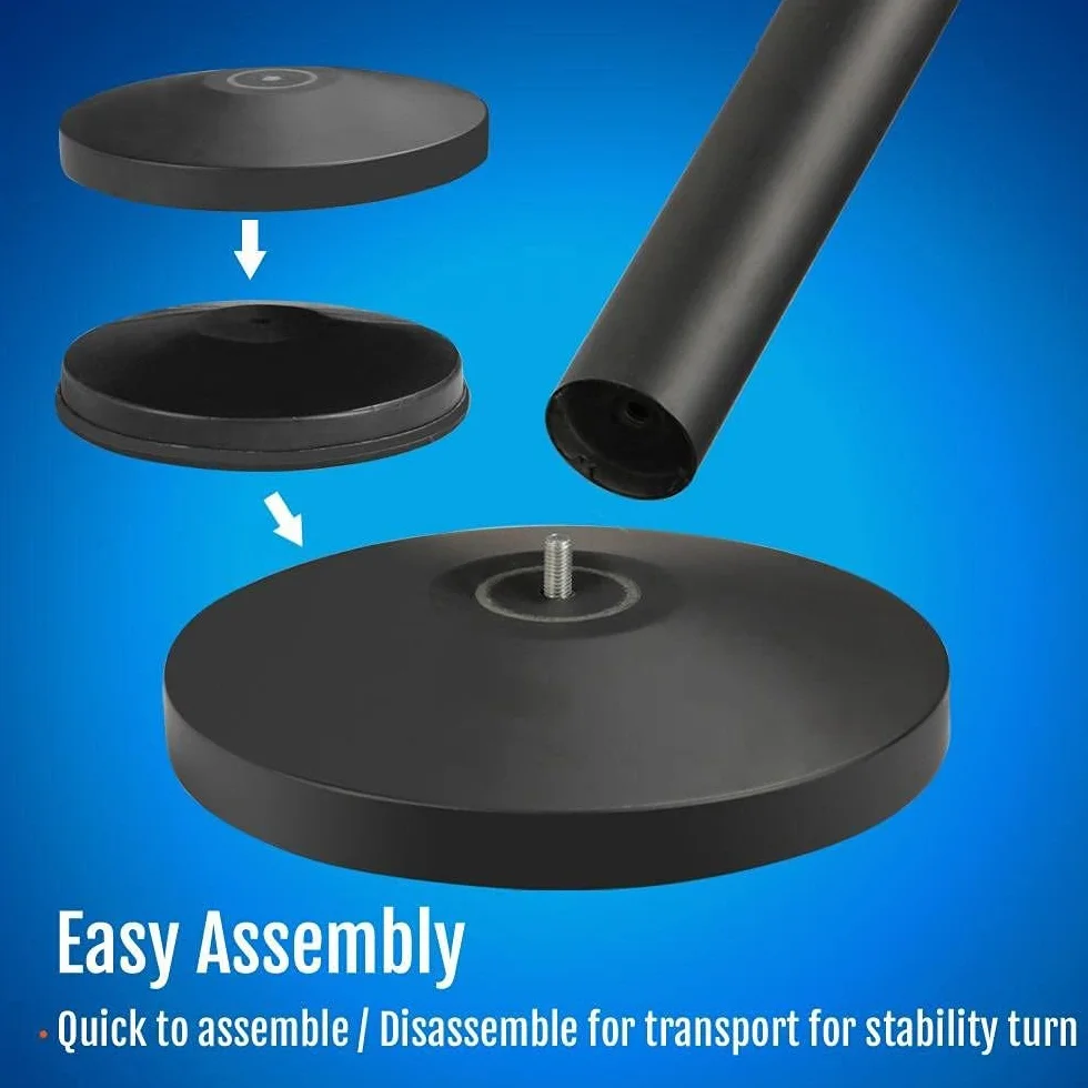Lot de 2 poteaux de délimitation en acier inoxydable noir mat 8 kg sangle 230 cm