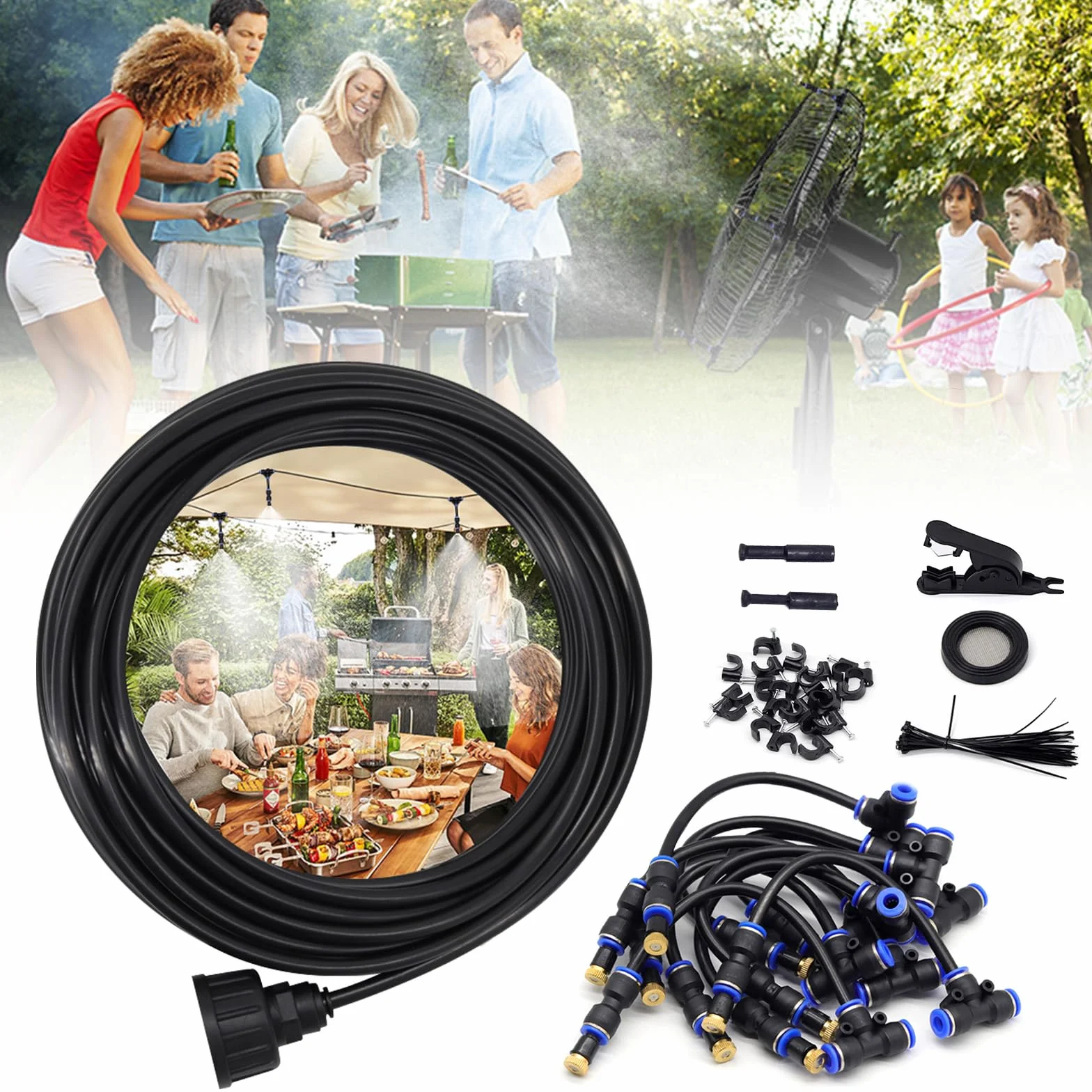 Landrip Brumisateur Extérieur 10M Kit d'Irrigation Système Brumisateur Terrasse Jardin