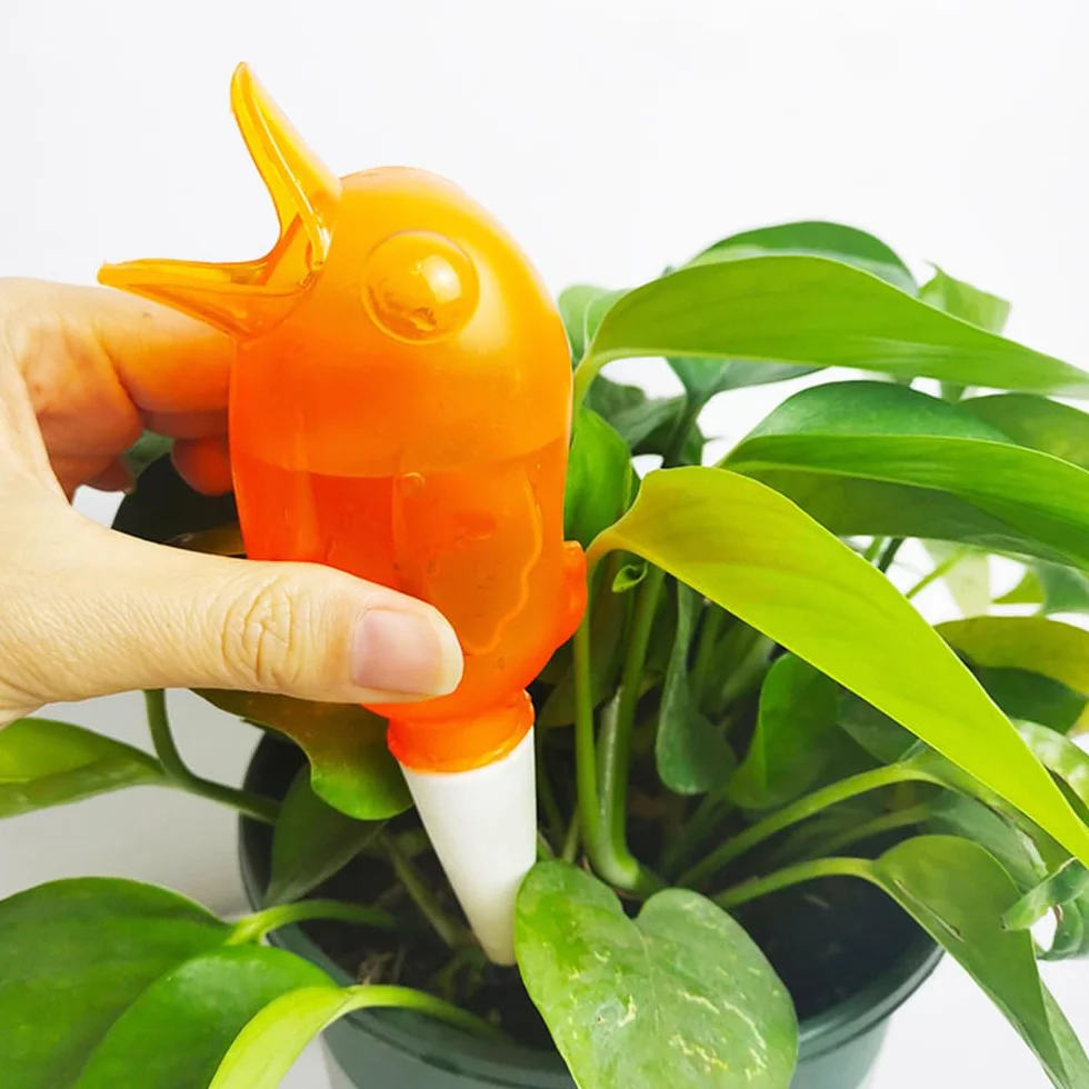 MiOYOOW Lot de 2 Globes d'arrosage pour Plantes, Bulbes d'Arrosage Goutte à Goutte Automatique, Arroseur à Plantes en Forme d'oiseau Dispositif d'arrosage Automatique pour Plantes d'Interieur Fleurs