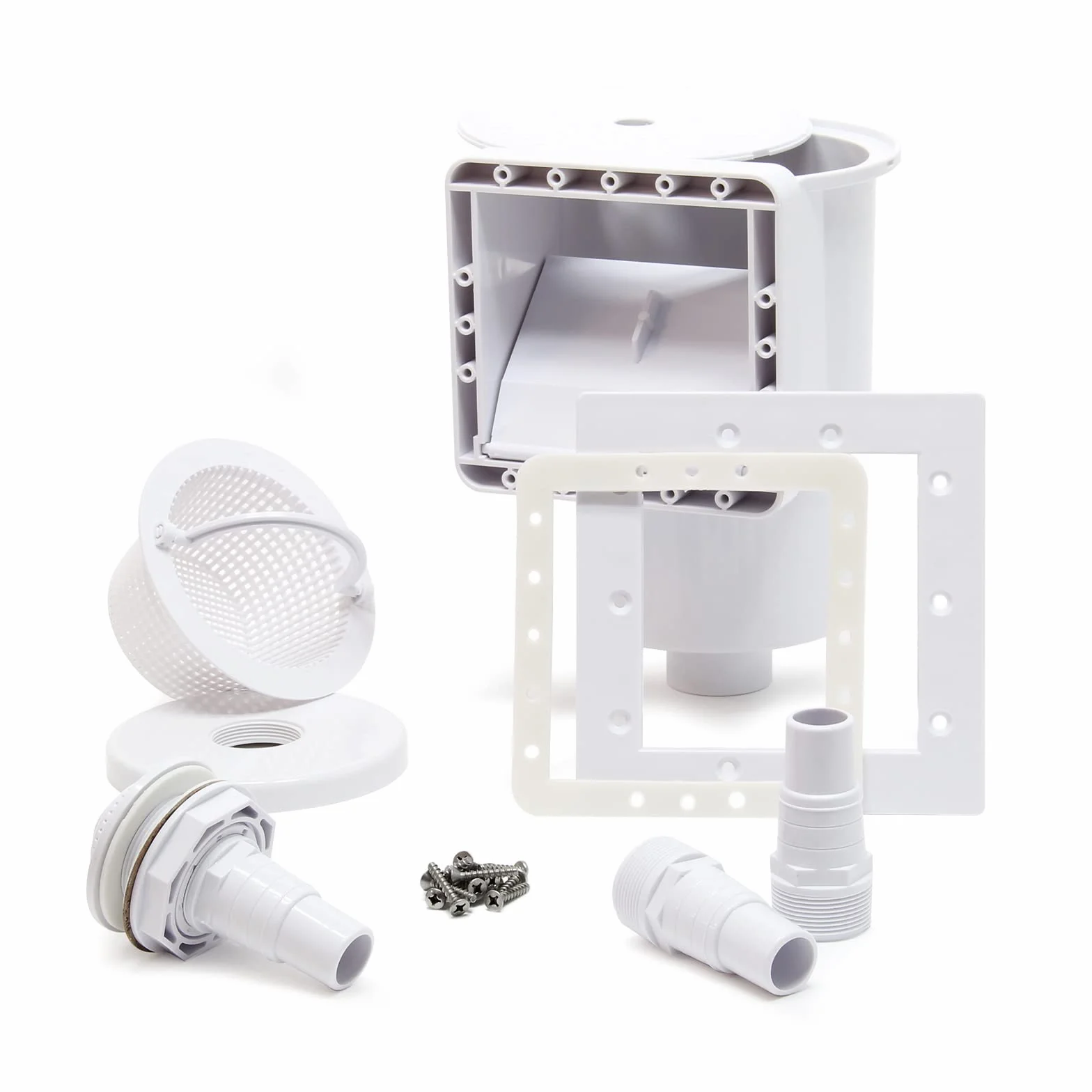 Kit Écumeur de Surface et Buse d'Entrée pour Piscine Wiltec – Skimmer Intégré avec Grand Panier