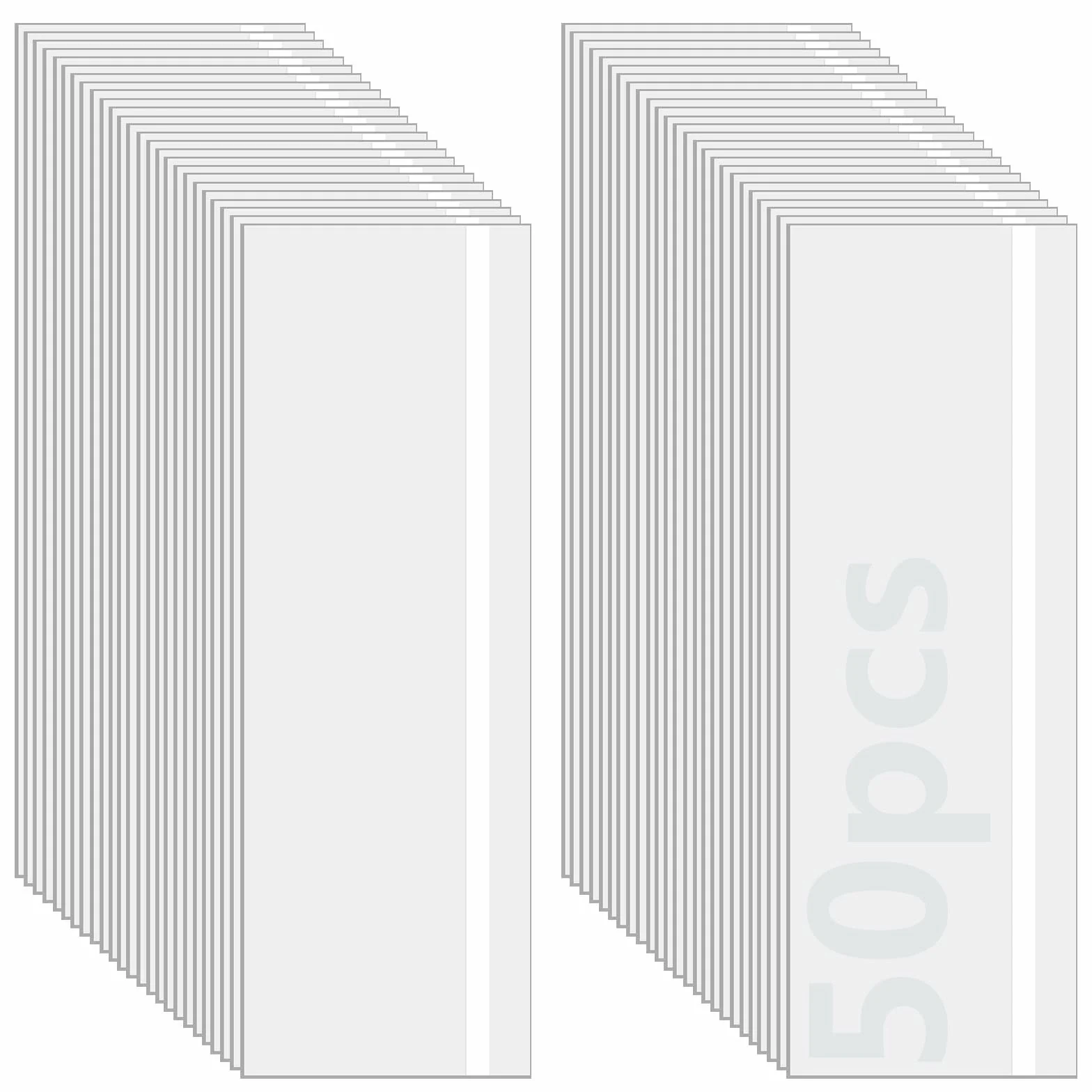 GeeRic Lot de 50 Autocollants pour pièges à Mouches de fenêtre, pièges à Mouches Collants pour l'intérieur, piège à Mouches Transparent pour Mouches domestiques étanches