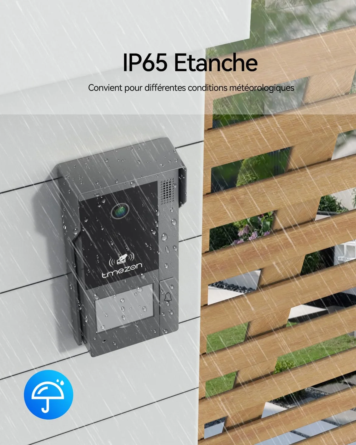 TMEZON M790 Visiophone Connecté Interphone Vidéo Filaire IP 7" Écran Tactile 1080P Sonnette Caméra Vision Nocturne