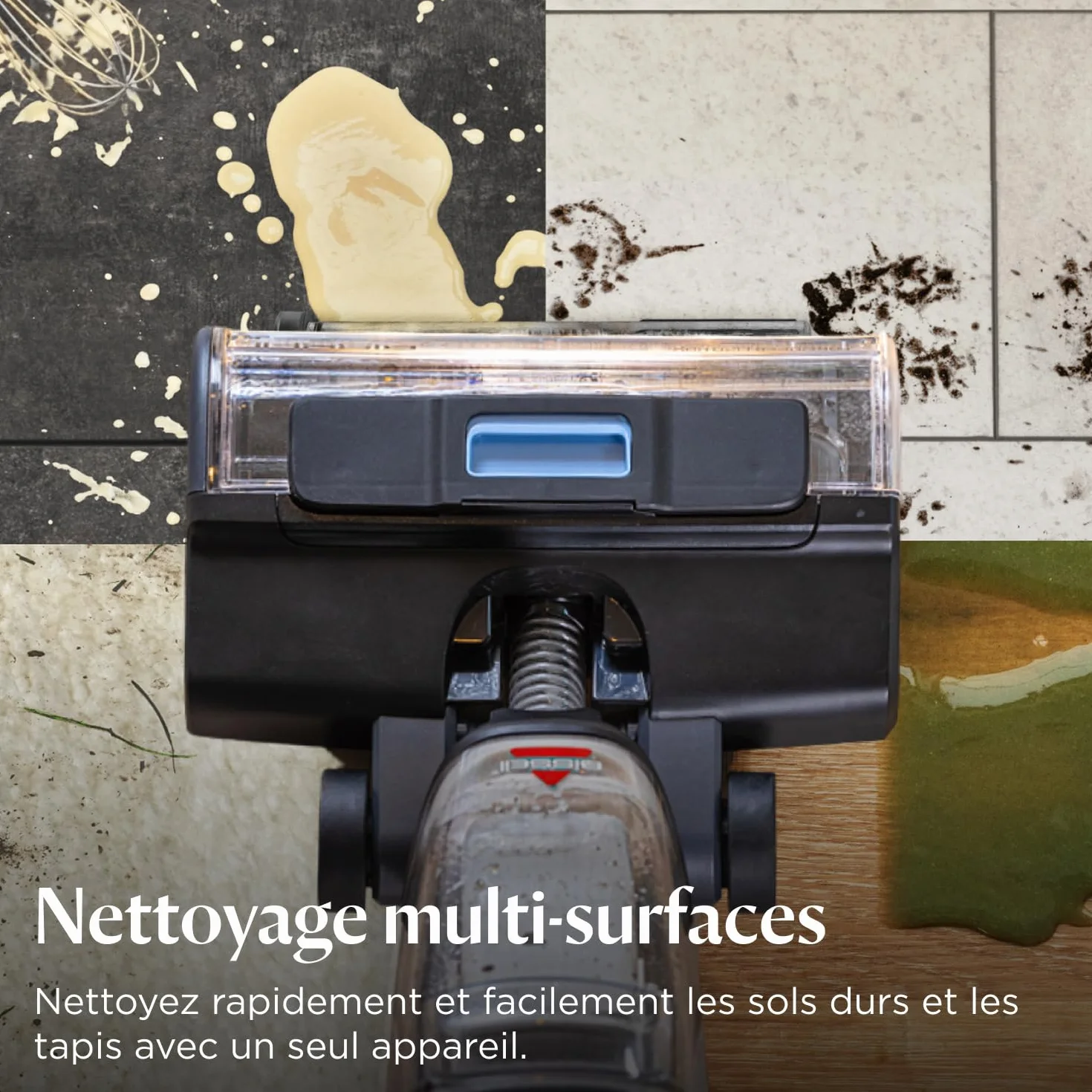 BISSELL CrossWave® EdgeFind 4159N, Aspirateur laveur multi-surfaces avec technologie ZeroGap™