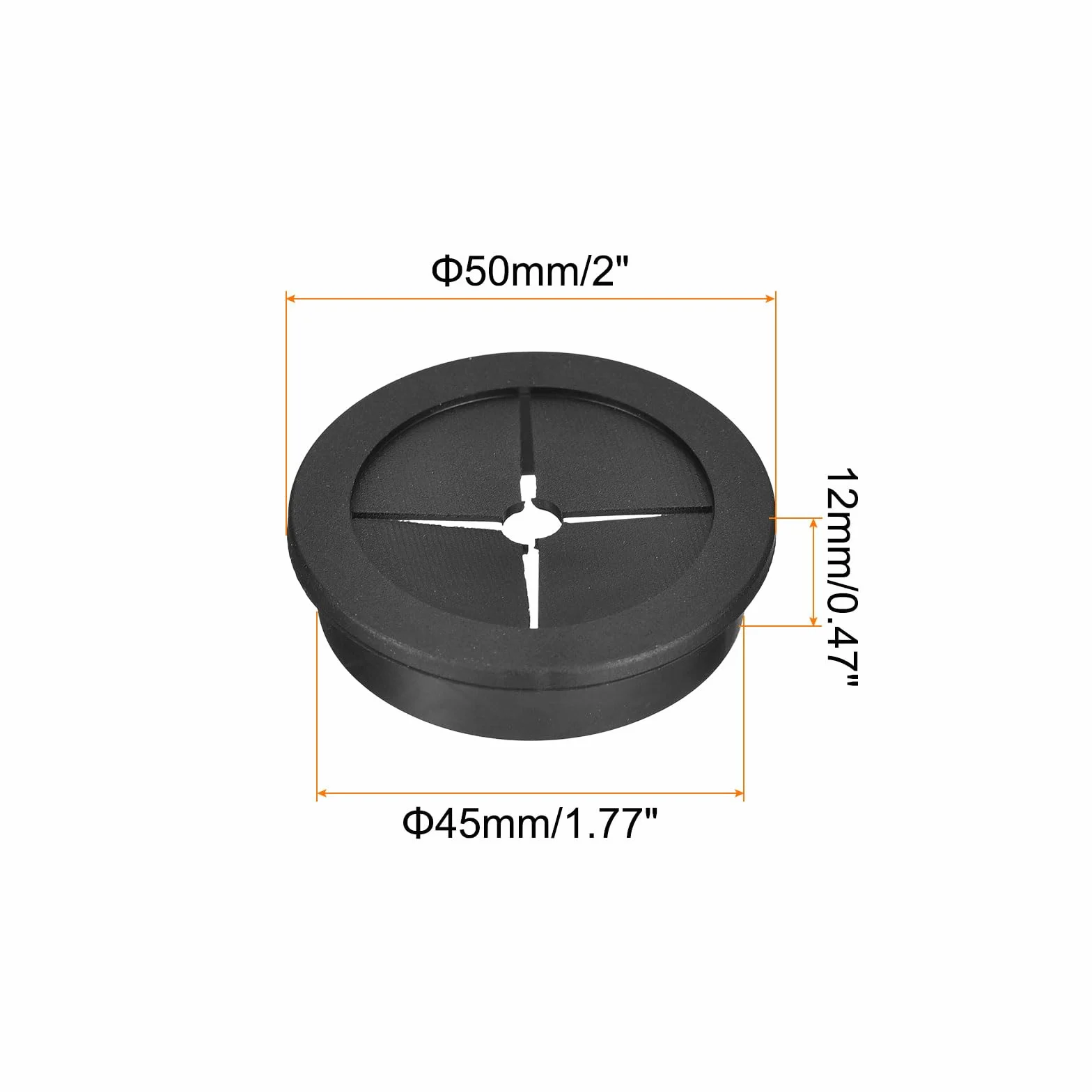 QUARKZMAN Passe-Câble 45mm Caoutchouc Grommets Fil Noir