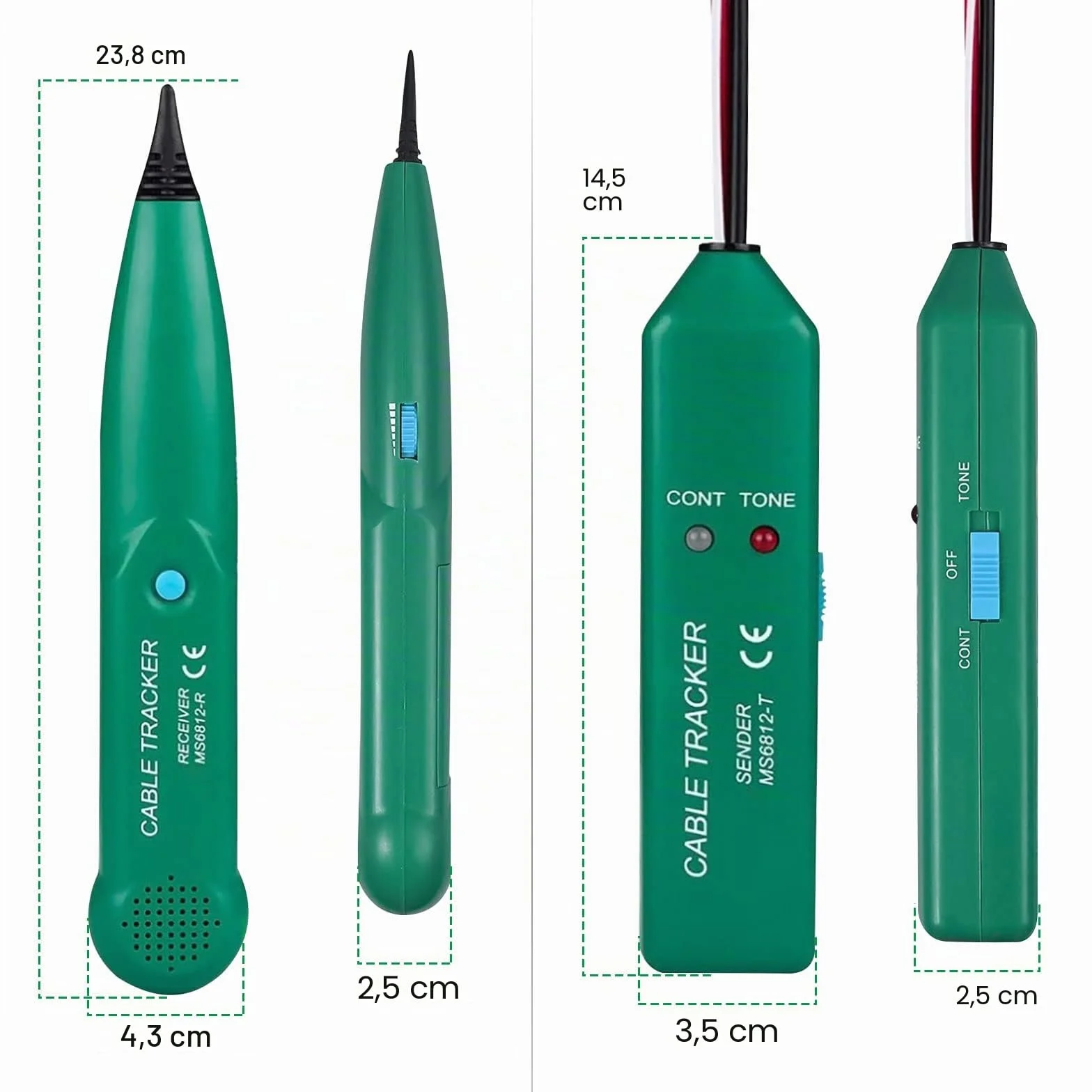 MS6812 Testeur de Câble Téléphonique, Détecteur de Câble Électrique Traqueur Professionnel
