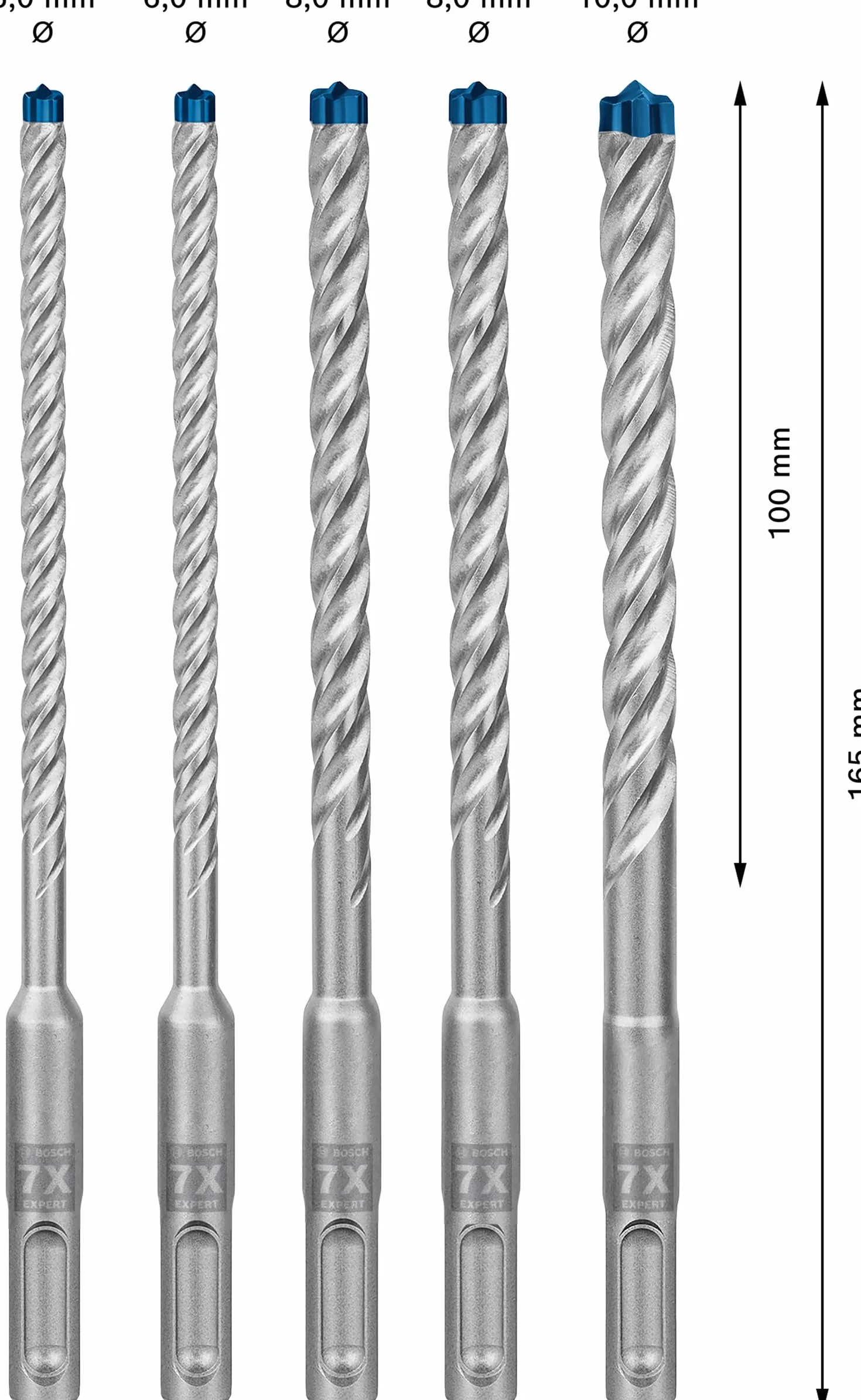 Bosch Expert SDS plus-7X Coffret 5x forets pour perforateur Béton armé Ø 6-10 mm